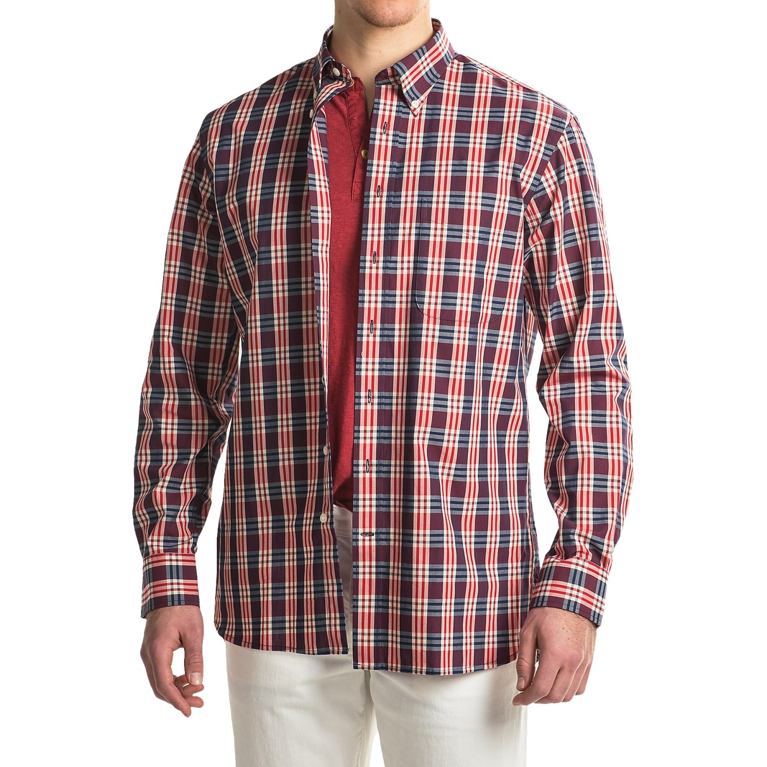 Viyella Checkered Sport Shirt - Cotton, Long Sleeve (For Men)