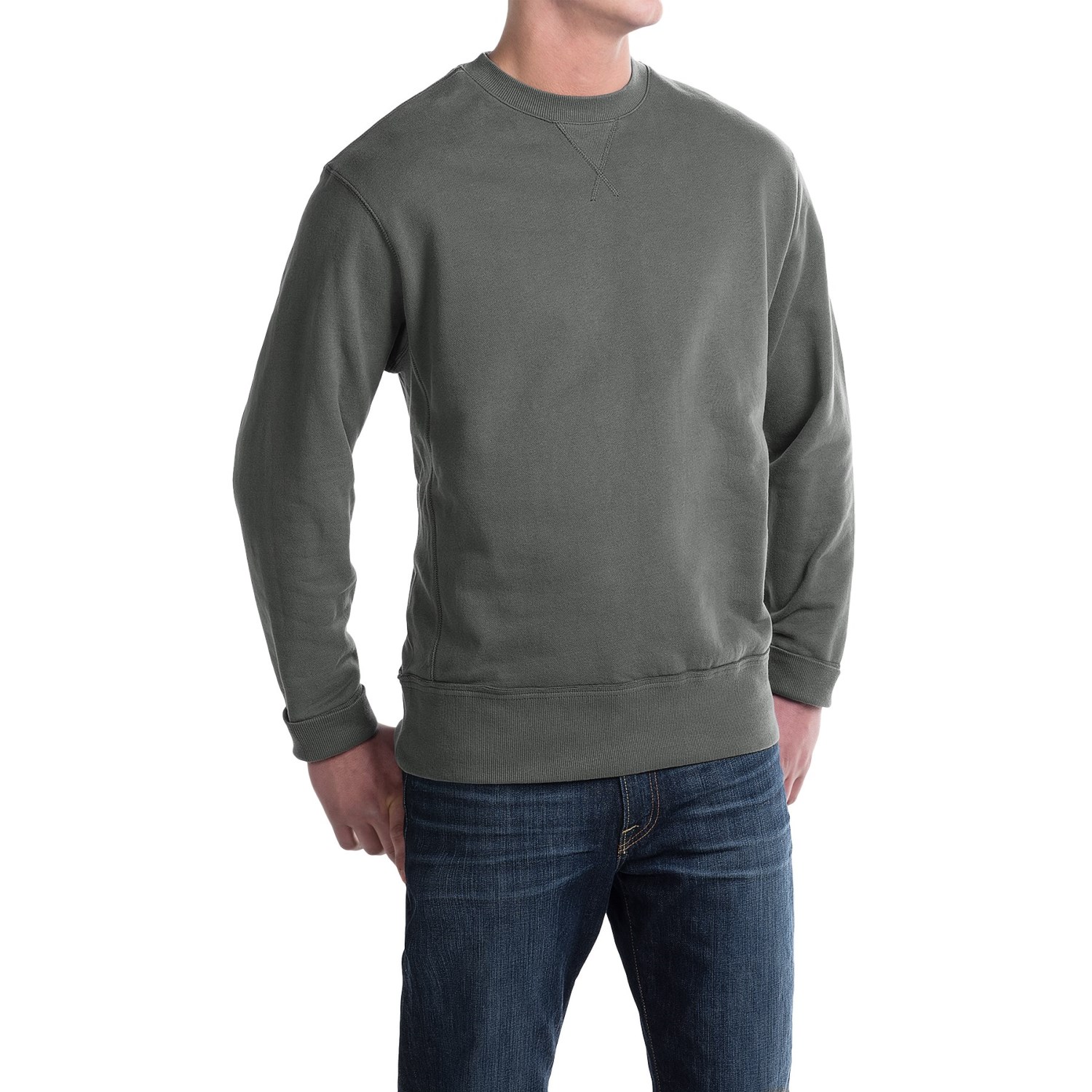 Crew Neck Sweatshirt - Cotton (For Men)