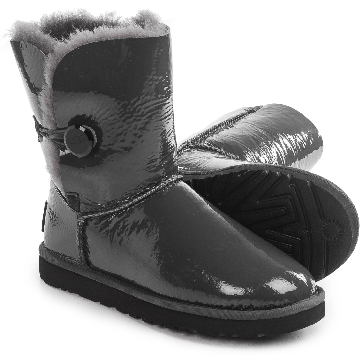 UGG® Australia Bailey Button Mirage Boots - Patent Leather, Sheepskin (For Women)