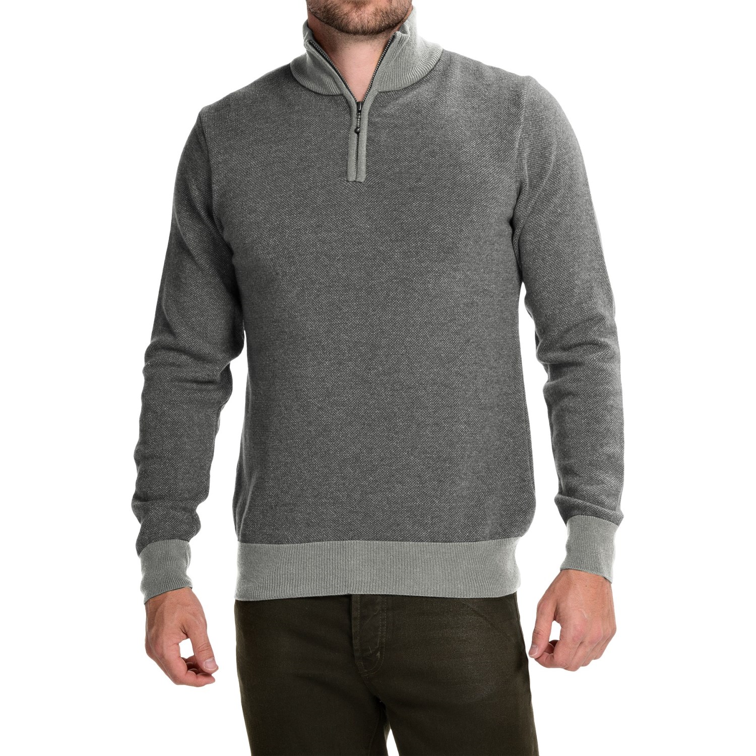 Barbour Land Rover Trail Sweater - Wool-Cashmere, Zip Neck (For Men)