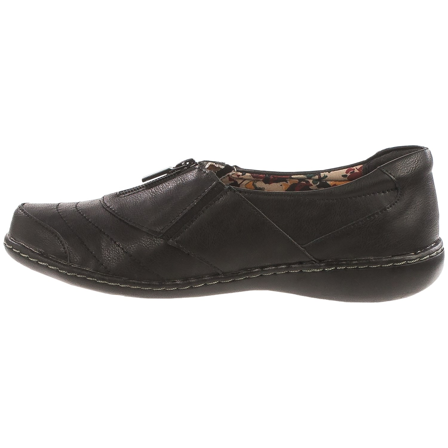 Hush Puppies Soft Style Jennica Flats - Leather, Zip Vamp (For Women)