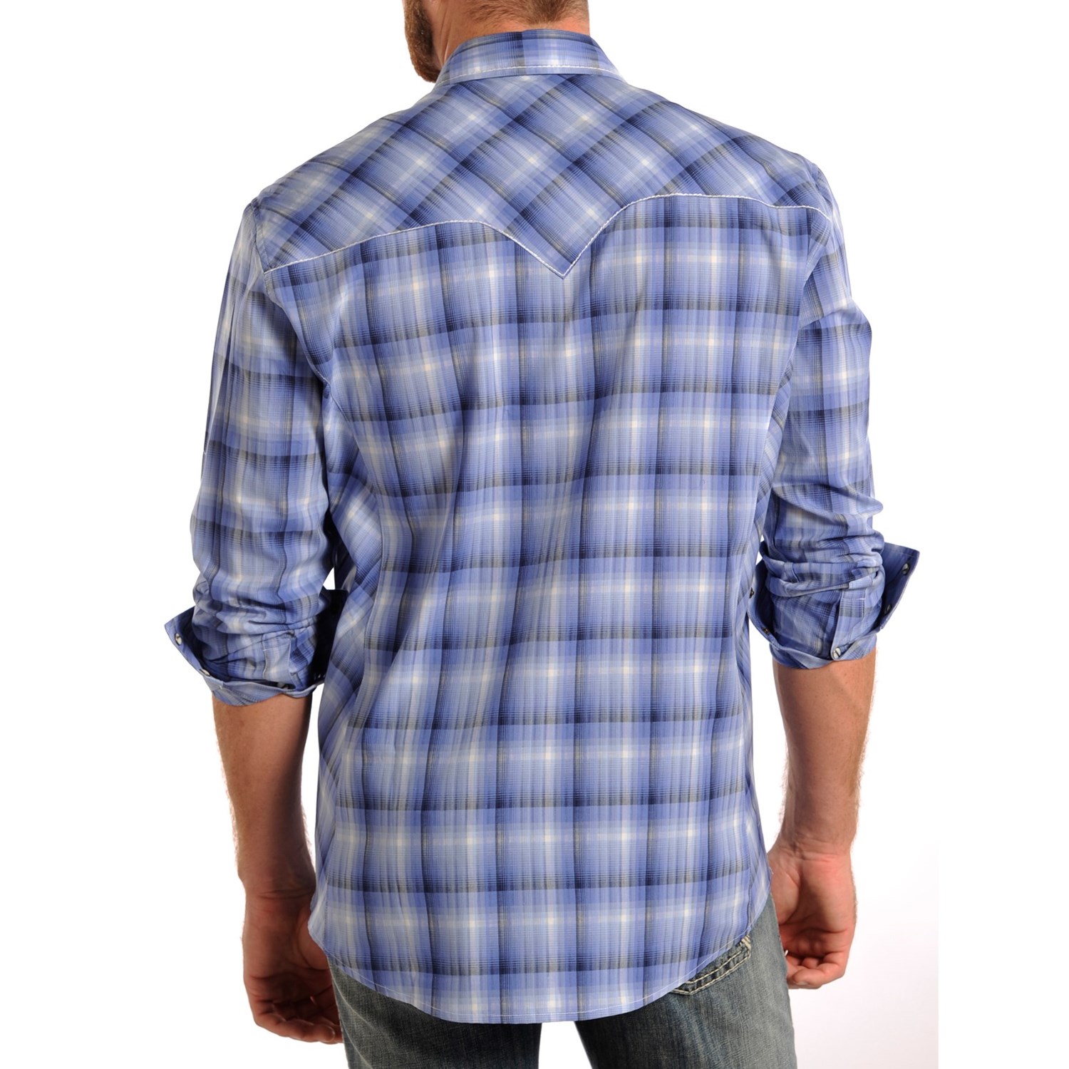 Rock & Roll Cowboy Poplin Printed Shirt - Snap Front, Long Sleeve (For Men)