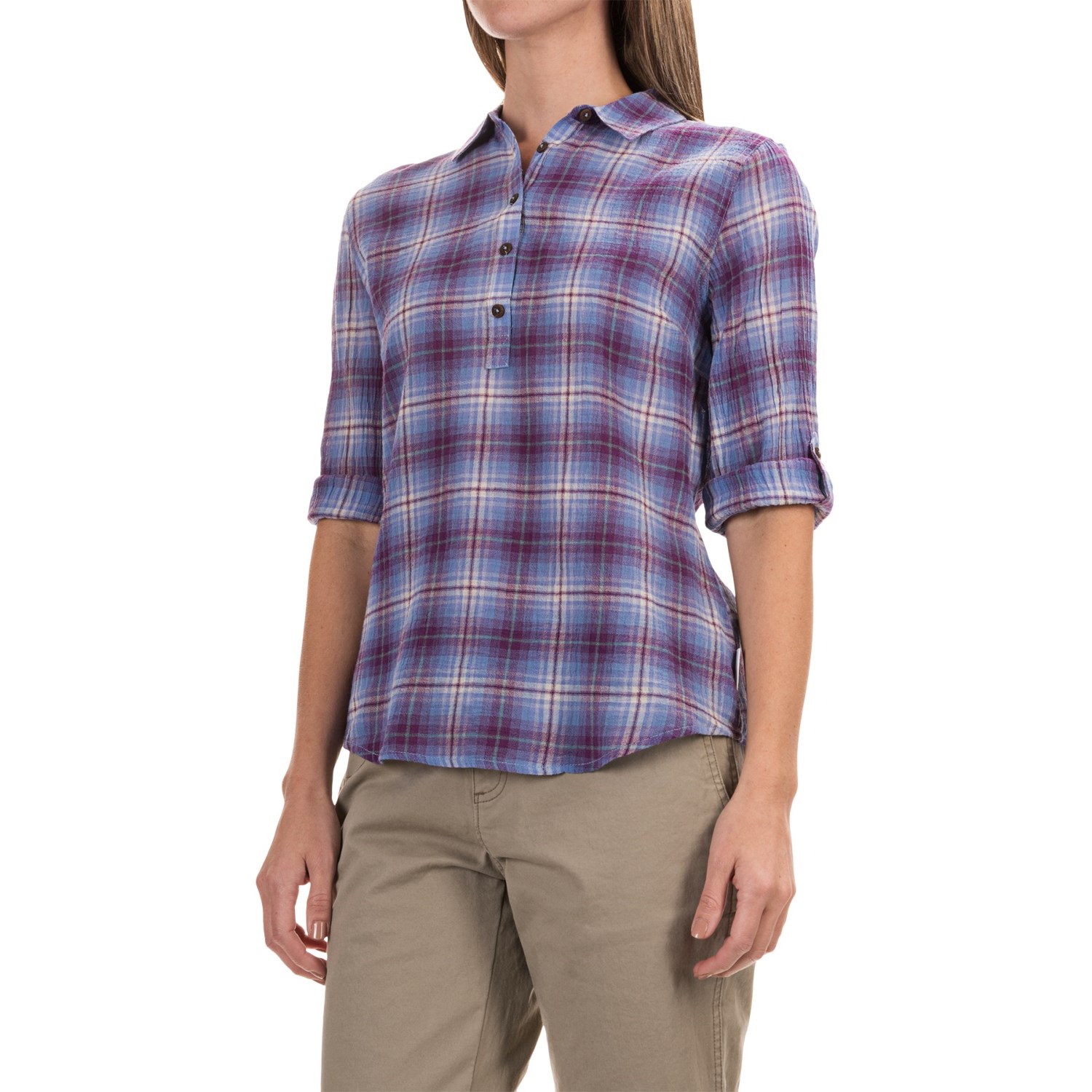 Royal Robbins Oasis Plaid Shirt - 3/4 Sleeve (For Women)