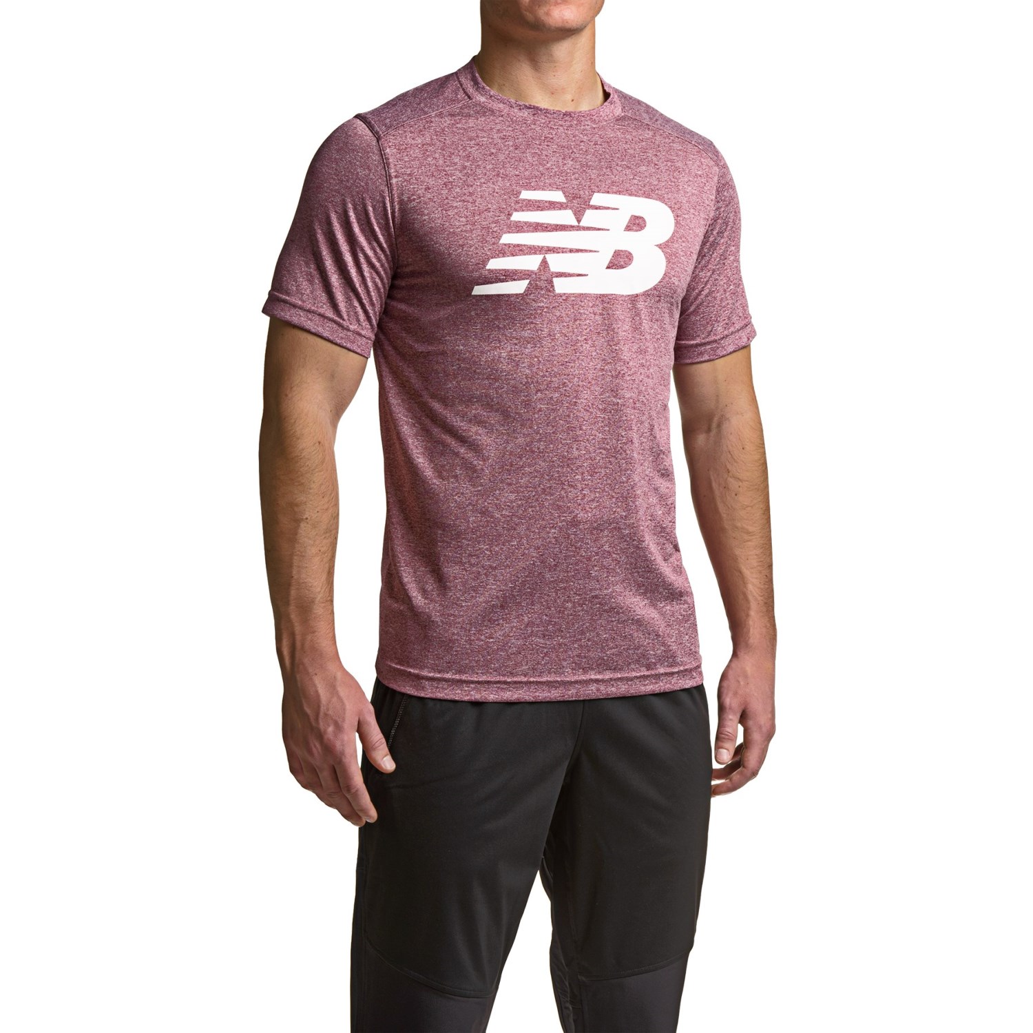 New Balance Heather Graphic T-Shirt - Crew Neck, Short Sleeve (For Men)