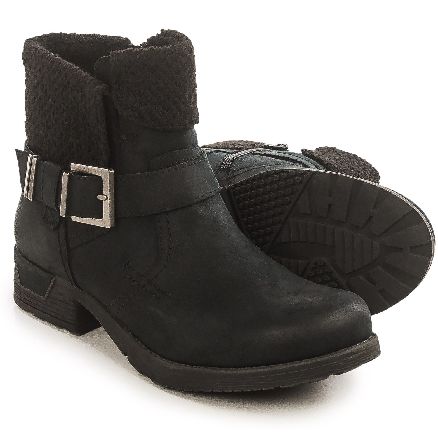 White Mountain Riza Buckle Ankle Boots - Sweater Collar (For Women)