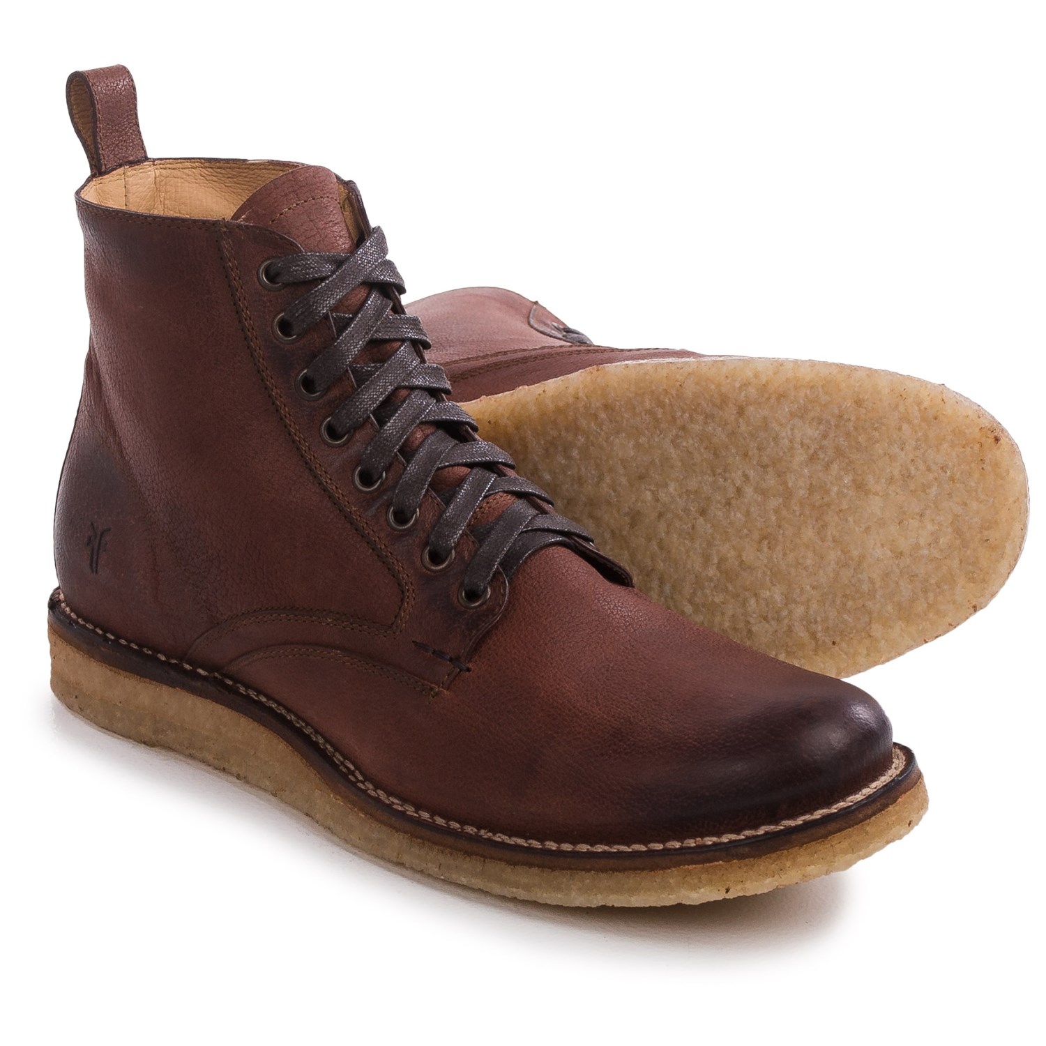 Frye Phillip Crepe Lace-Up Boots - Leather (For Men)