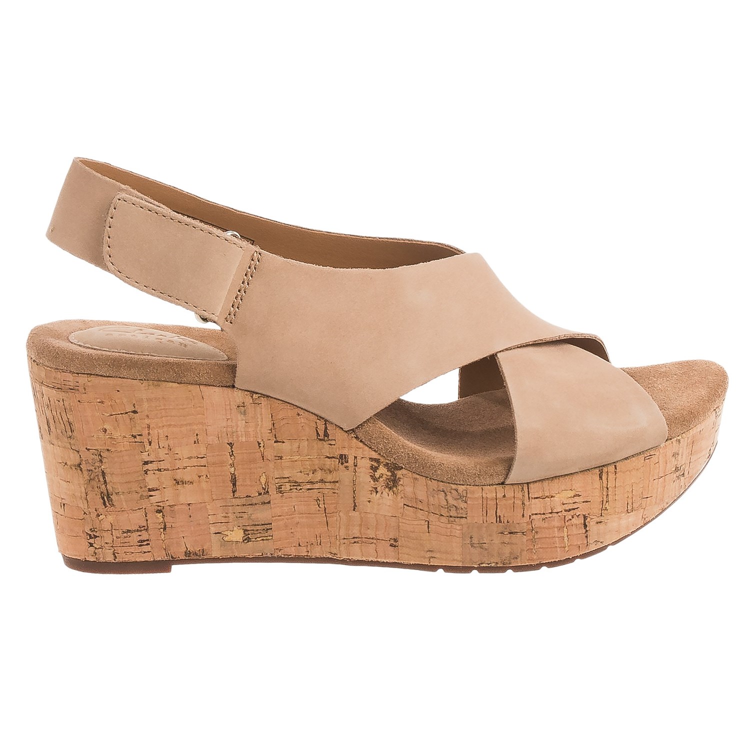 Clarks Caslynn Shae Wedge Sandals - Nubuck (For Women)