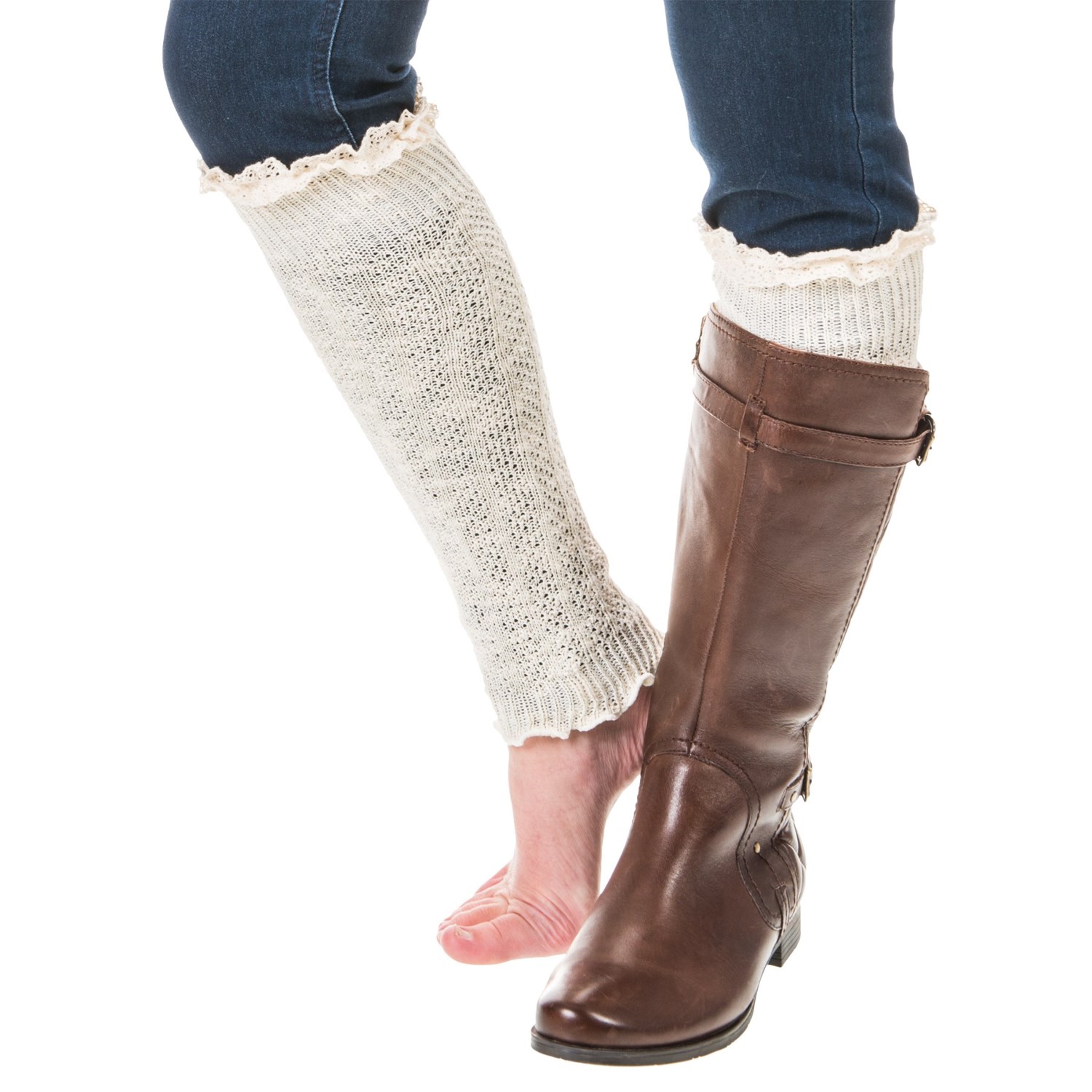 B.O.C. by Born Marled Leg Warmers - Crochet Trim (For Women)