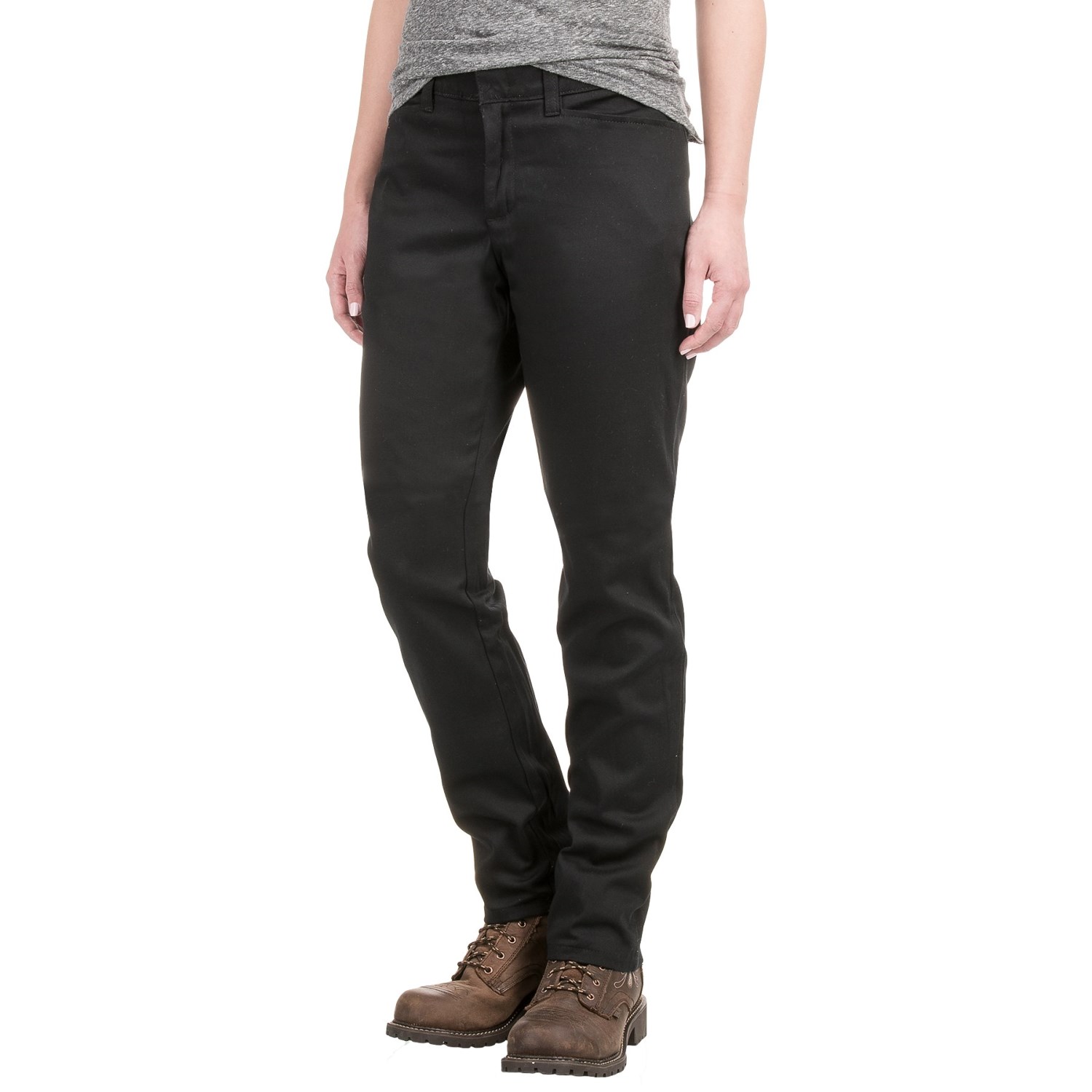 Dickies Slim Fit Twill Pants - Straight Leg (For Women)