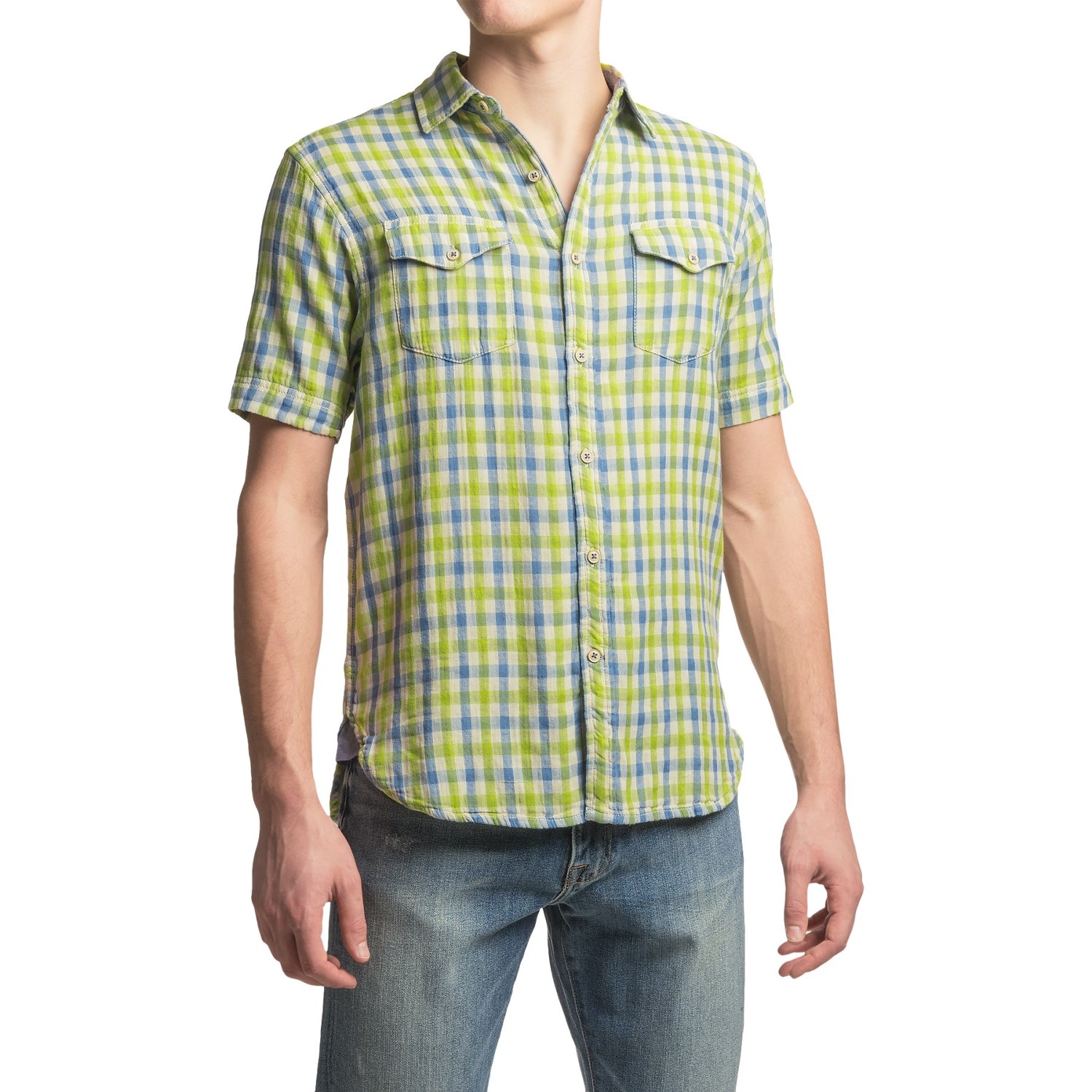 True Grit Beach Check Shirt - Short Sleeve (For Men)