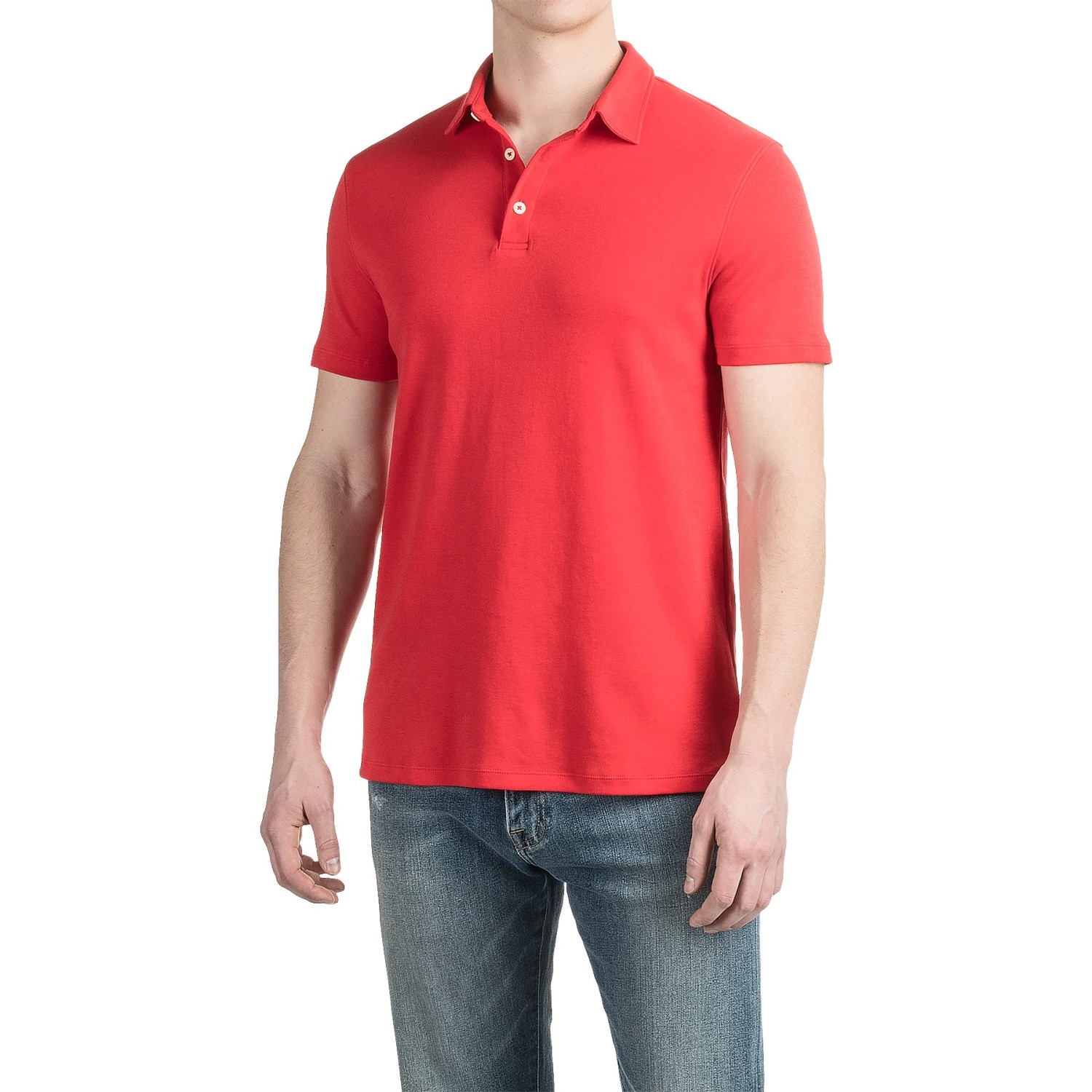 Buttoned Polo Shirt - Short Sleeve (For Men)