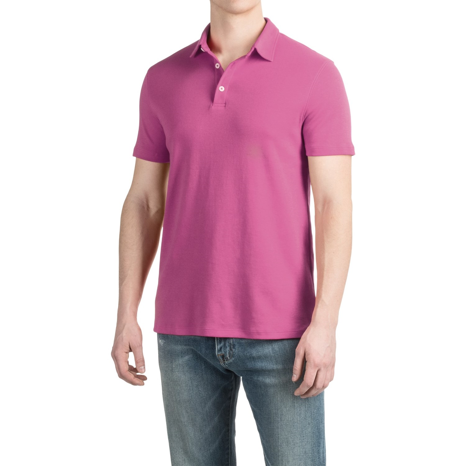 Buttoned Polo Shirt - Short Sleeve (For Men)