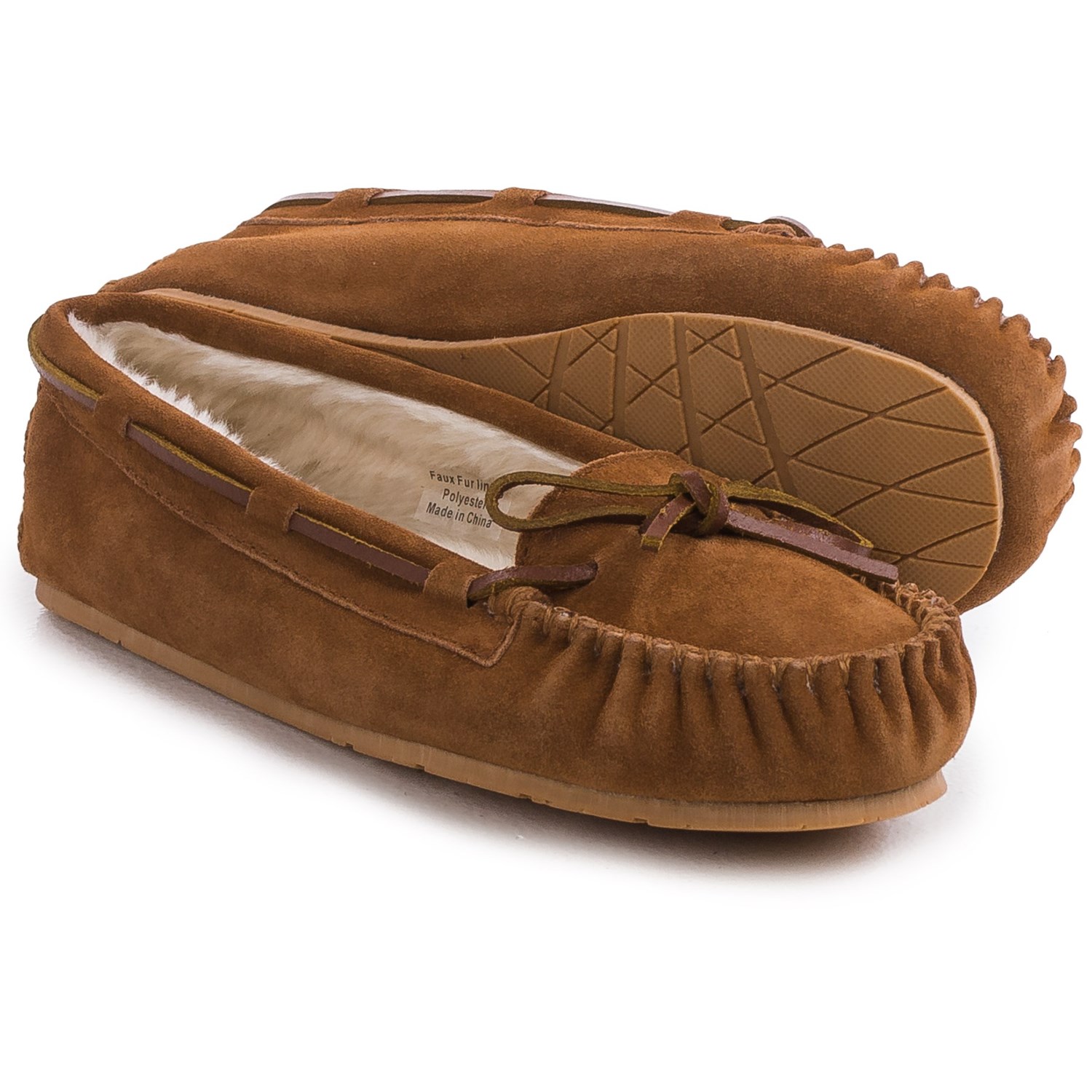 Clarks Plush Moc Slippers - Suede (For Women)