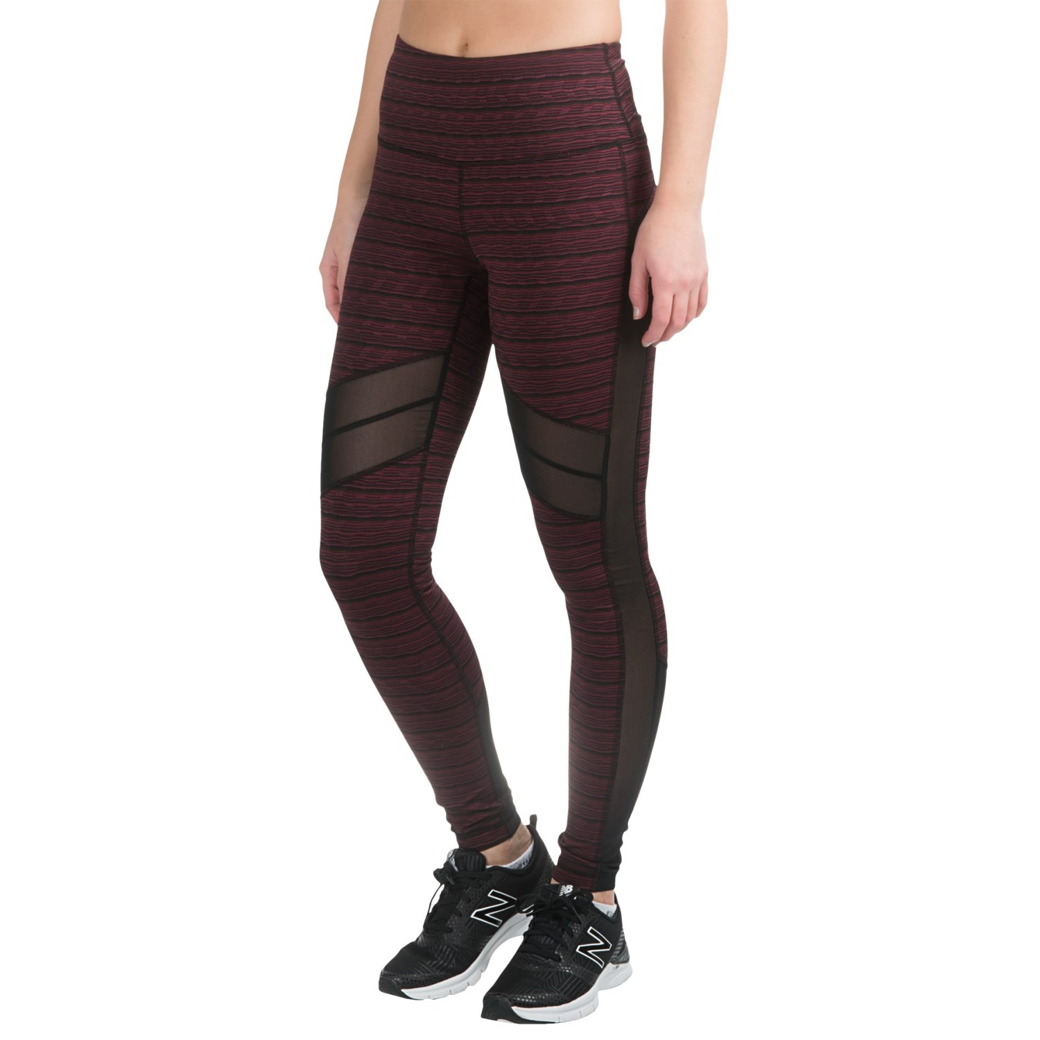 90 Degree by Reflex High-Waist Running Leggings - Mesh Sides (For Women)