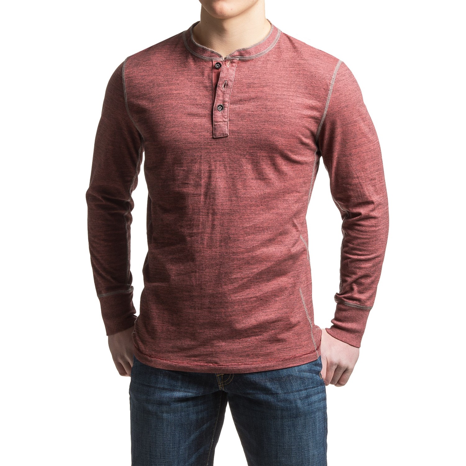 True Grit Twisted Heather Henley Shirt - Long Sleeve (For Men)