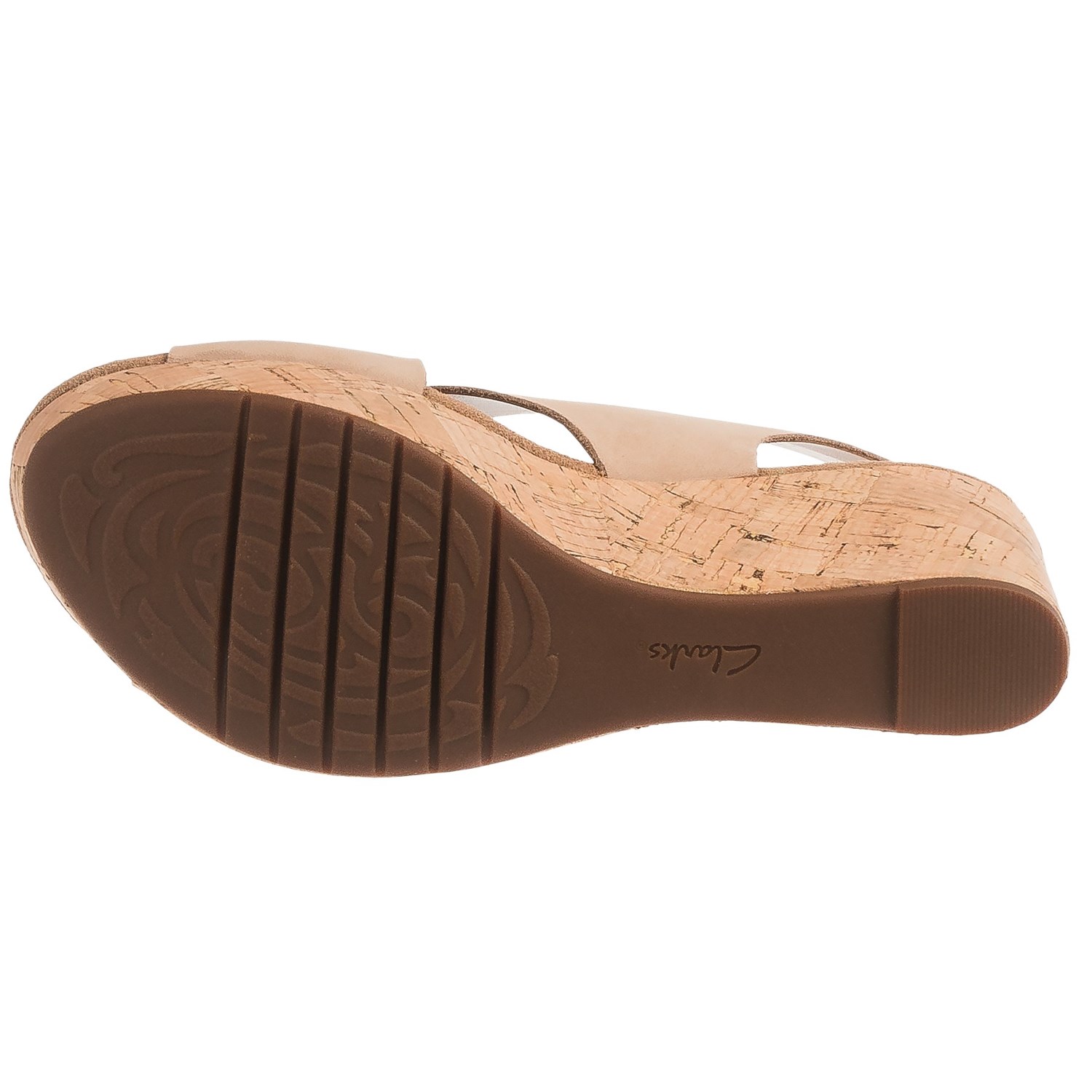 Clarks Caslynn Shae Wedge Sandals - Nubuck (For Women)