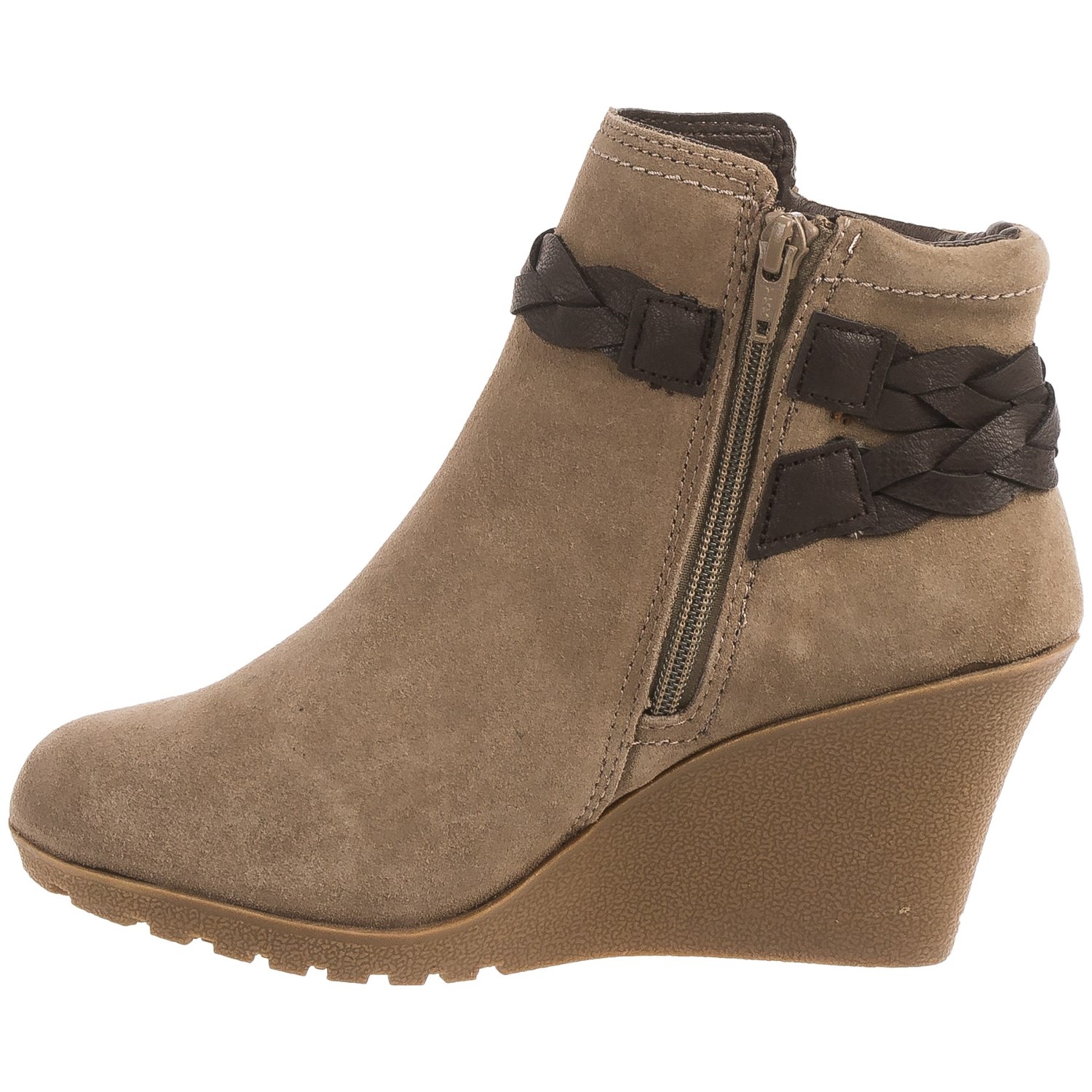 White Mountain Isabella Wedge Ankle Boots - Suede (For Women)