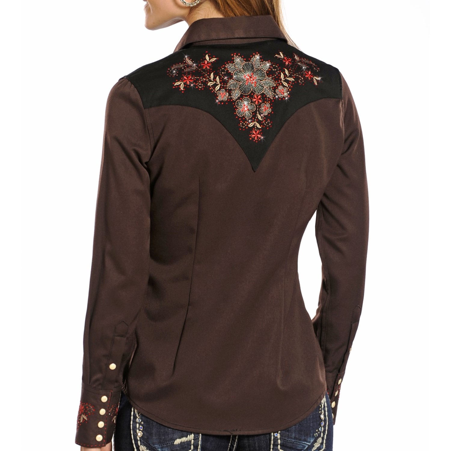 Panhandle Slim Retro Rio Vista Floral Shirt - Snap Front, Long Sleeve (For Women)