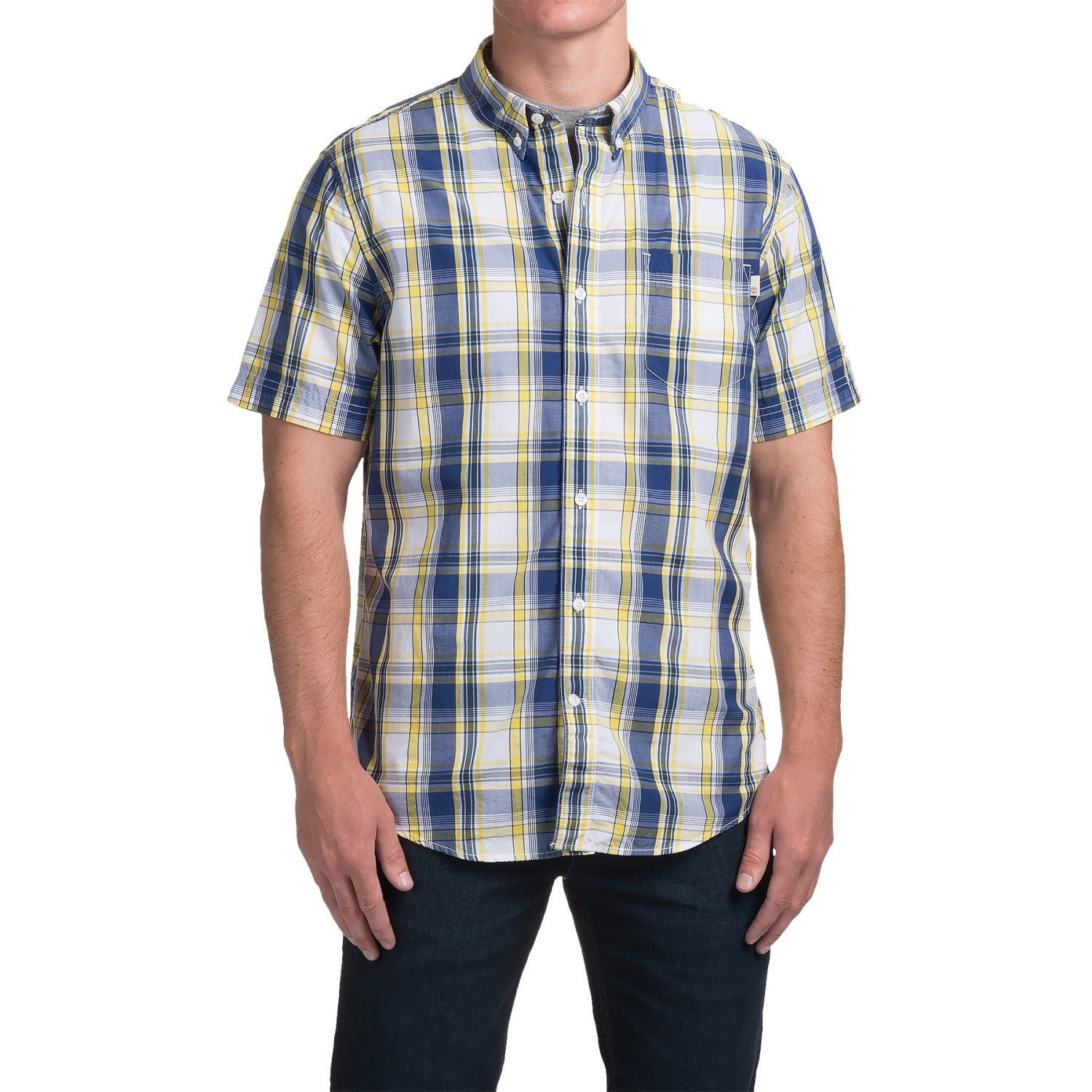 Timberland Large Check Shirt - Short Sleeve (For Men)