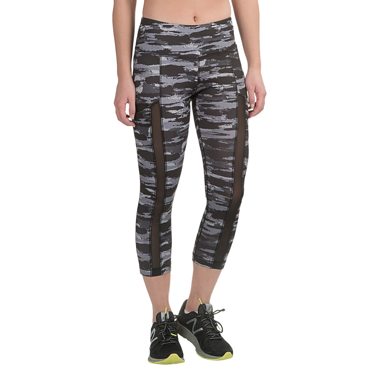 90 Degree by Reflex Mesh Pocket Capris (For Women)