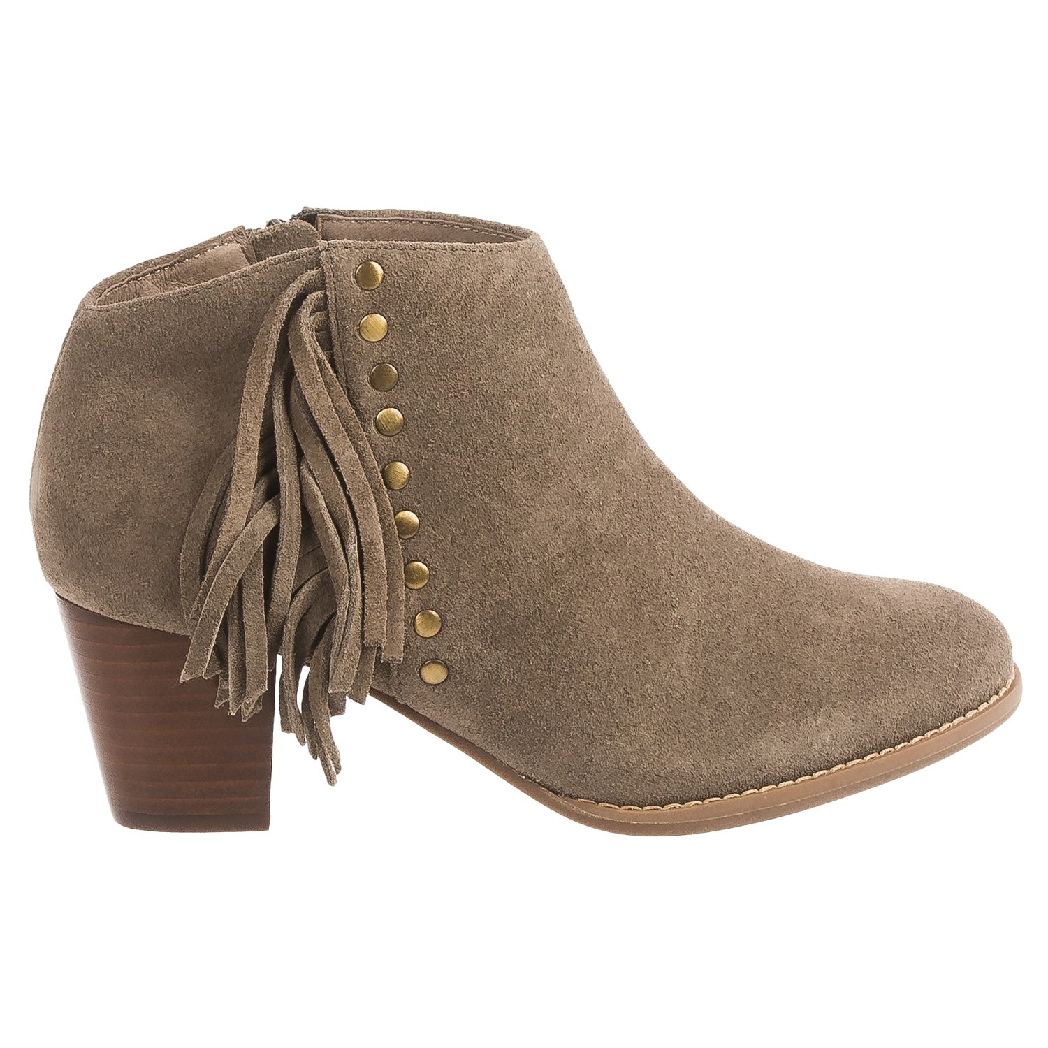 Vionic with Orthaheel Technology Faros Fringed Ankle Boots - Suede (For Women)