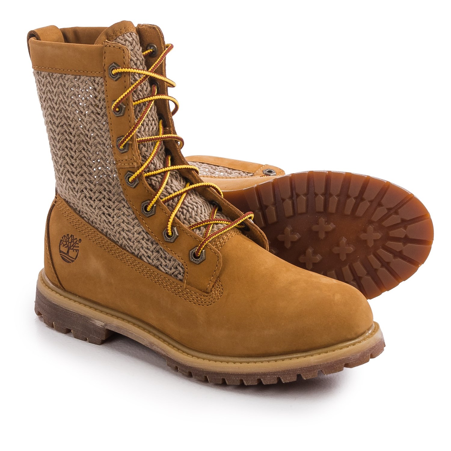 Timberland Authentics Open Weave Boots - Nubuck, 6” (For Women)