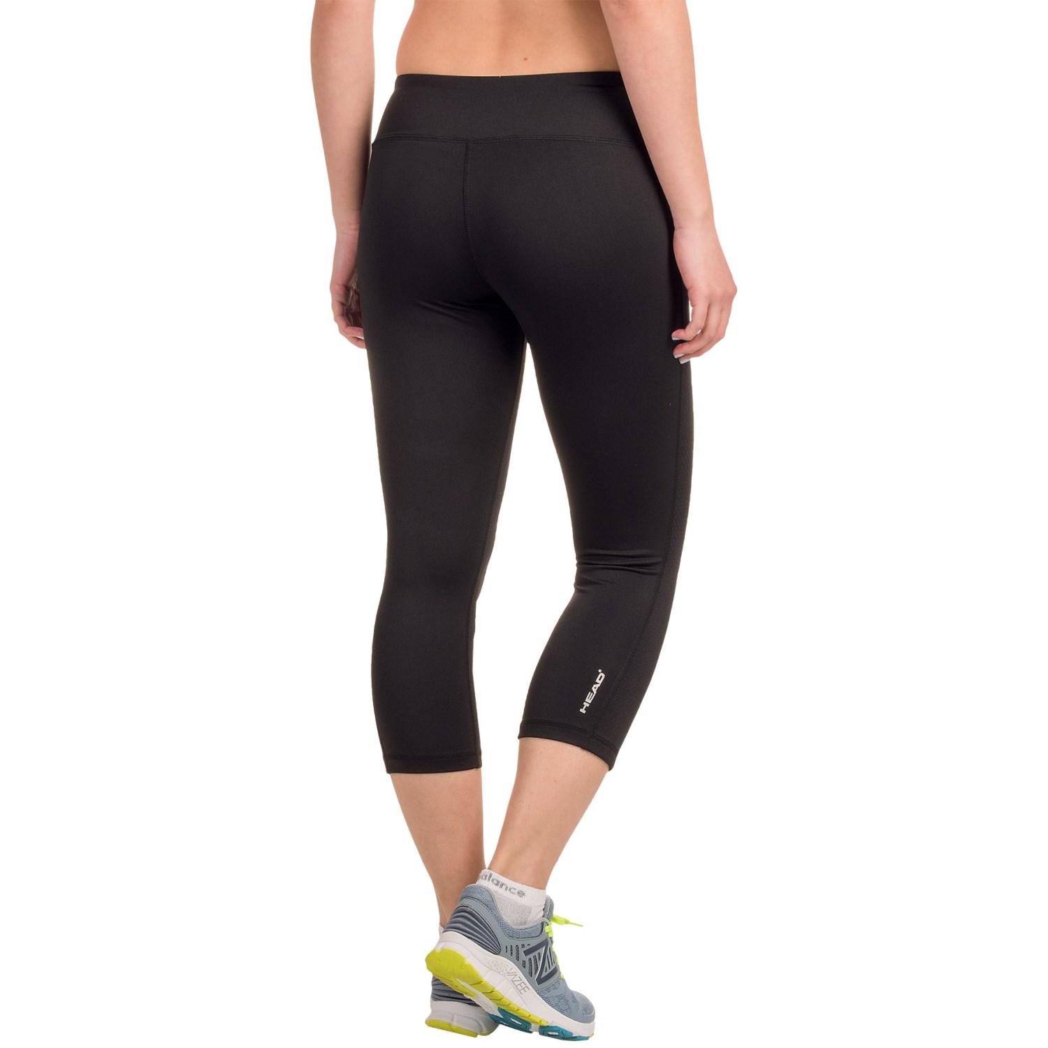 Head Diamond Mesh Capri Leggings (For Women)