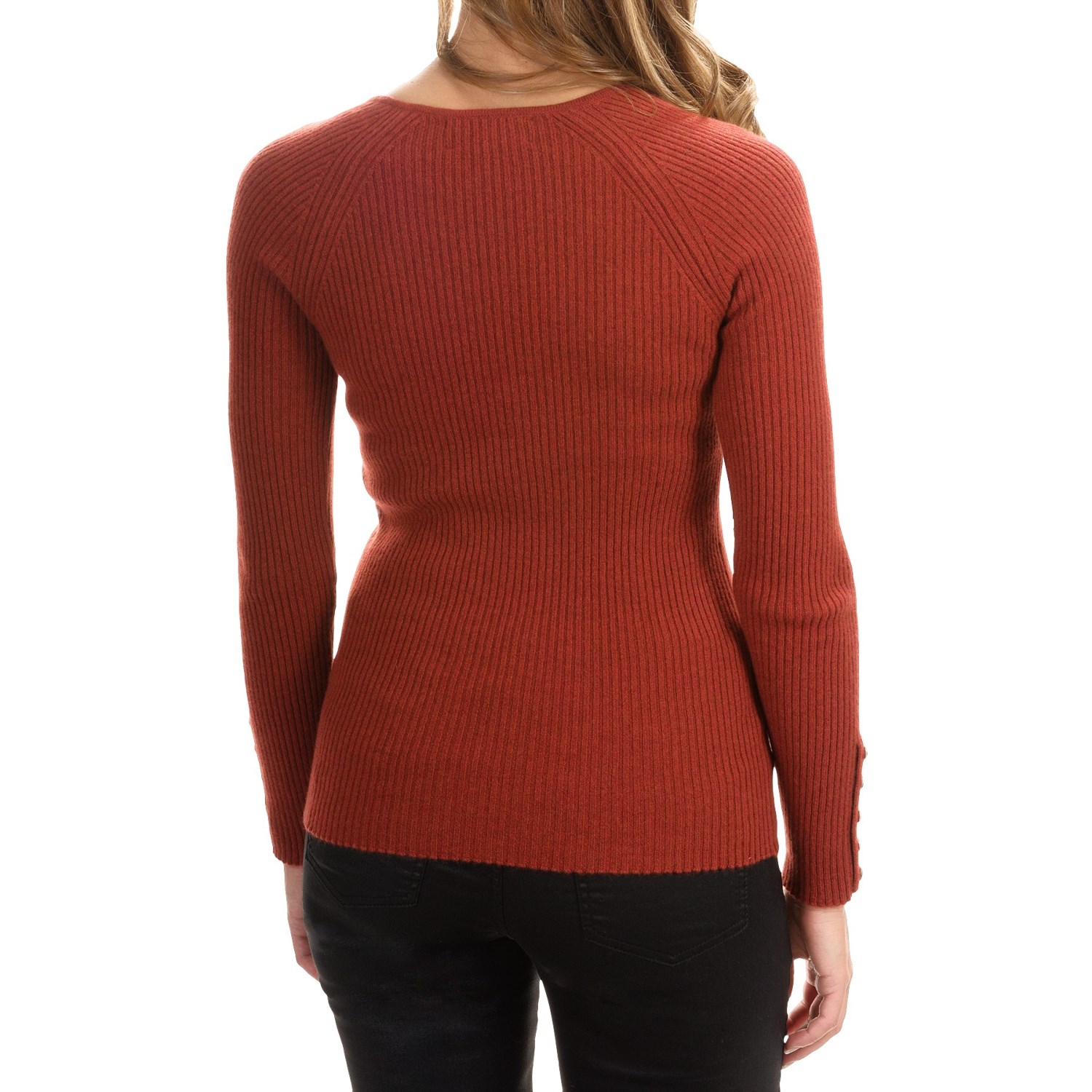 Johnstons of Elgin Cashmere Skinny Rib-Knit Sweater (For Women)