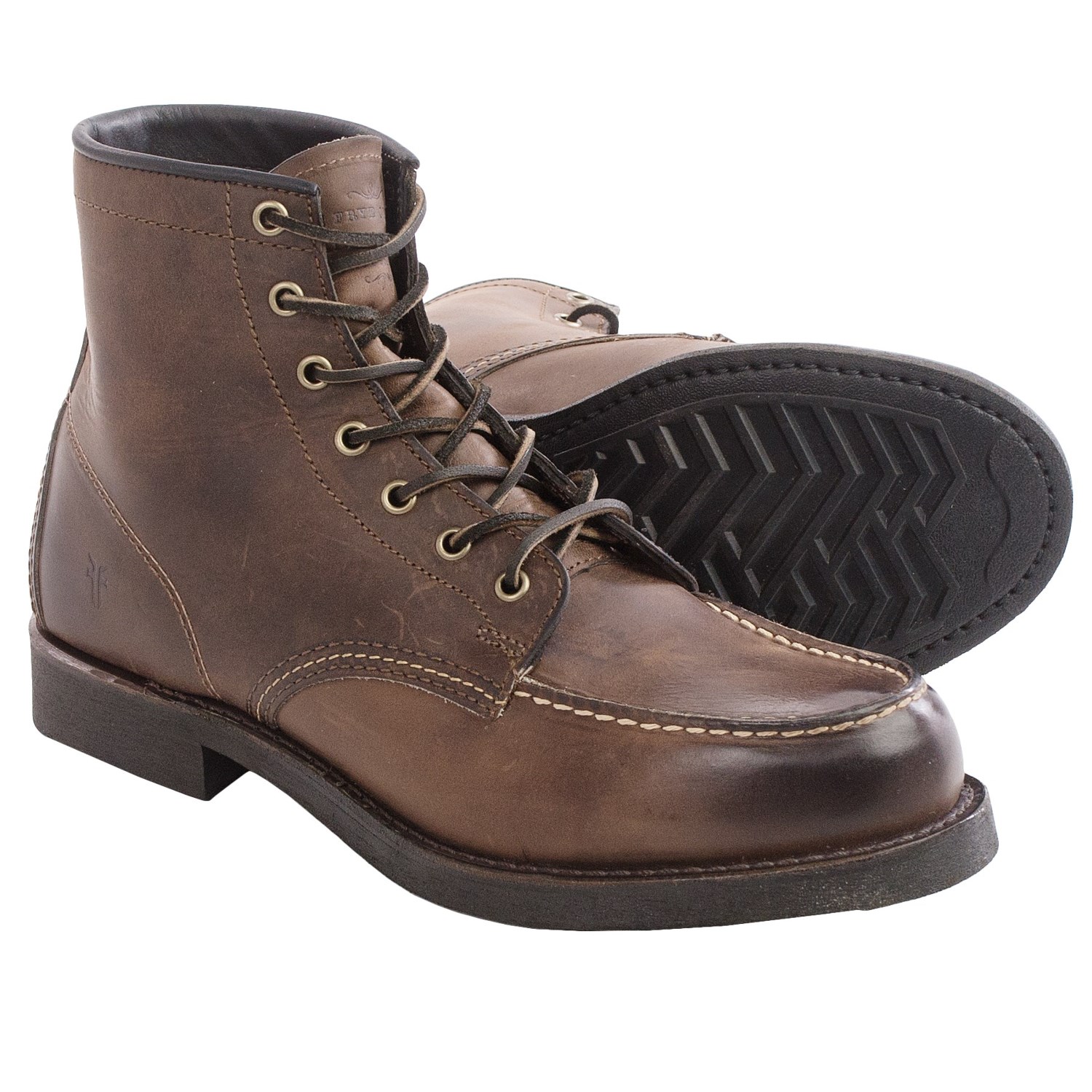 Frye Arkansas Moc Toe Rugged Leather Boots (For Men)