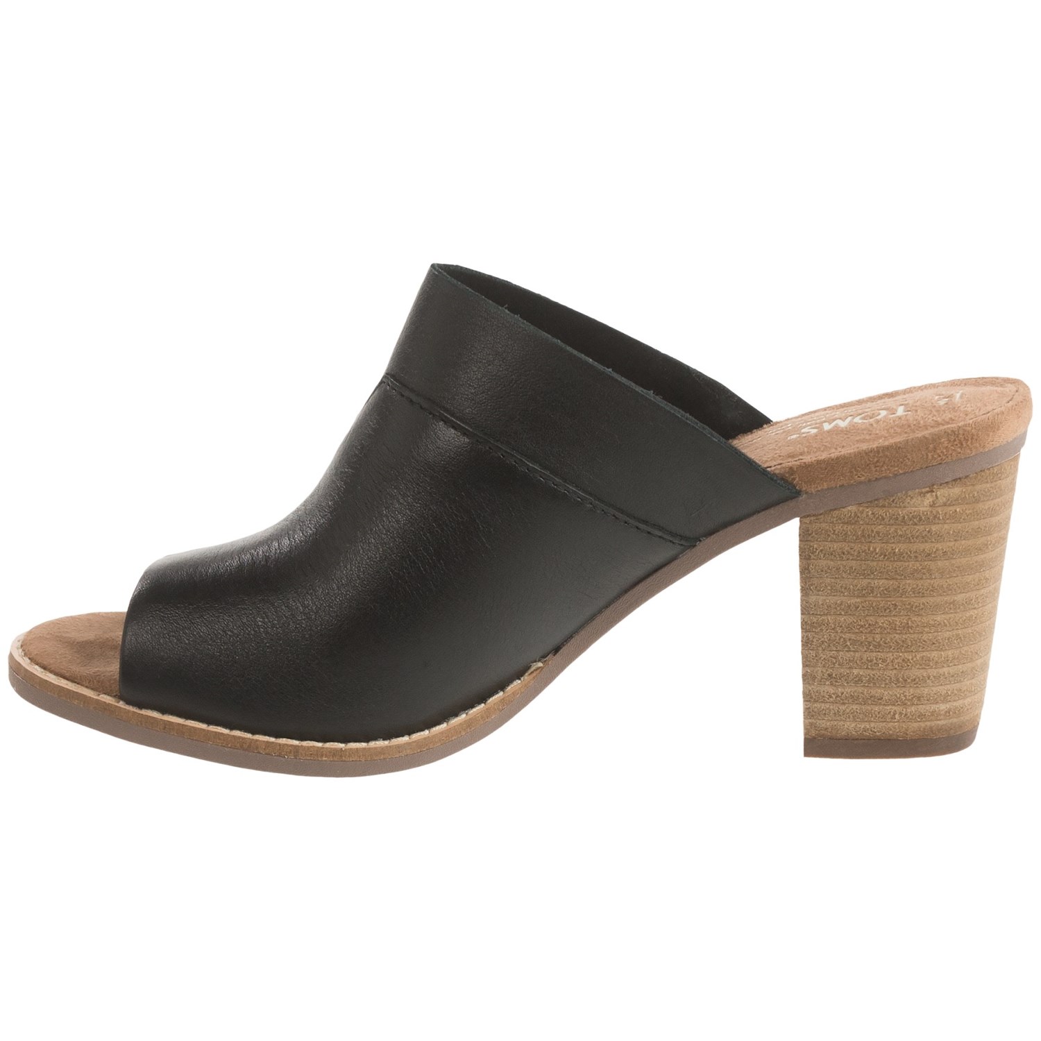 TOMS Majorica Perforated Suede Mules - Peep Toe (For Women)