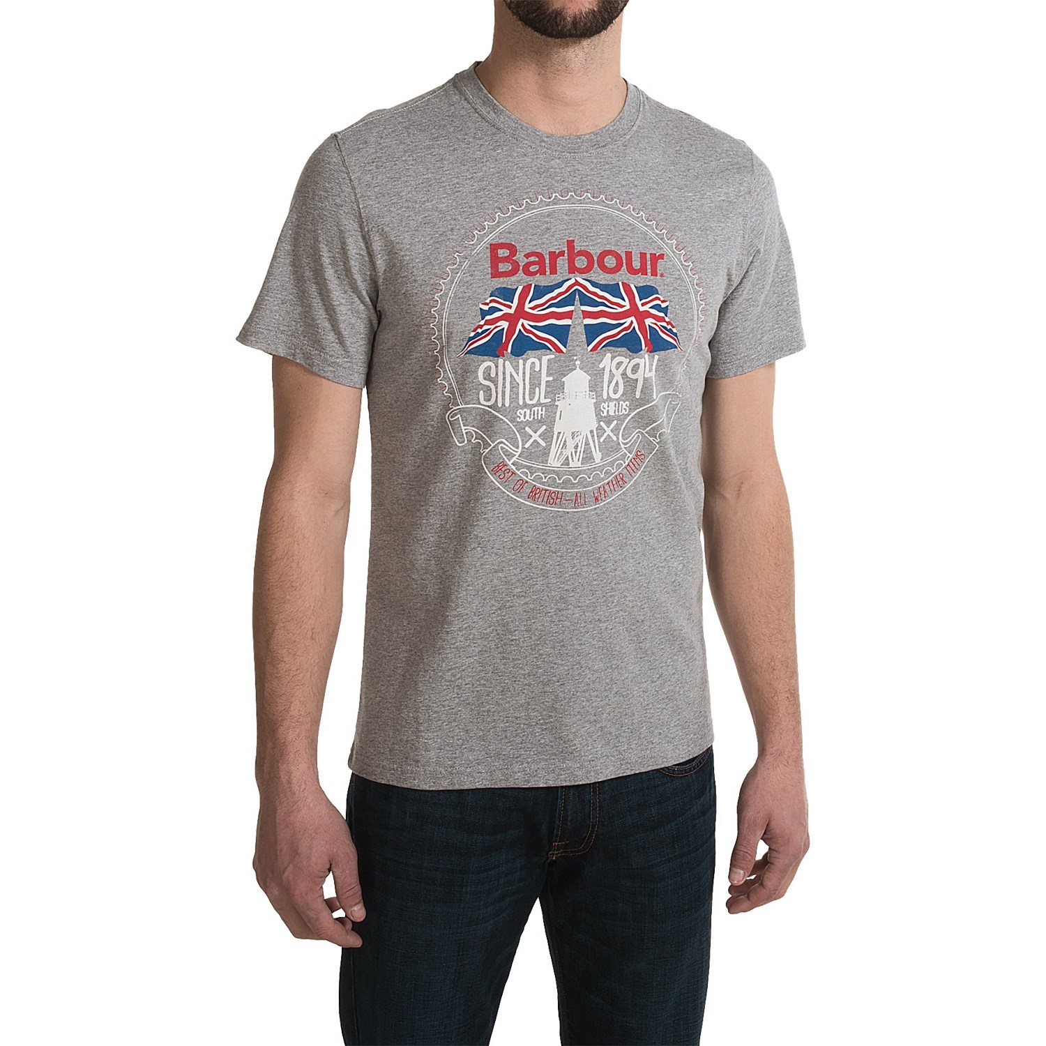 Barbour Printed Cotton Knit T-Shirt - Short Sleeve (For Men)