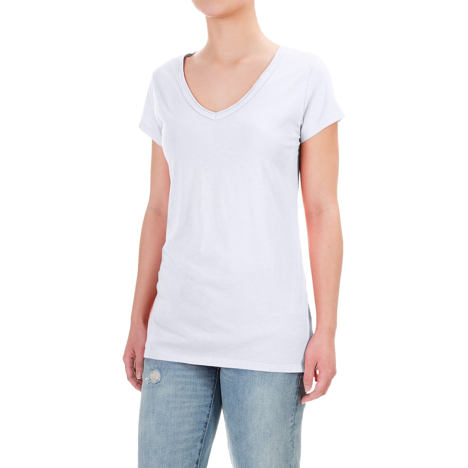 dylan Luxe T-Shirt - V-Neck, Short Sleeve (For Women)