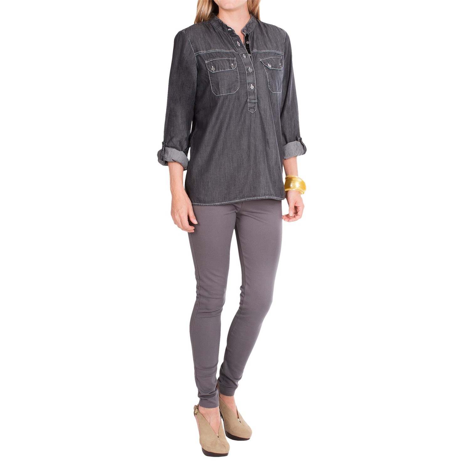 Barbour Cotton Chambray Shirt - Long Sleeve (For Women)
