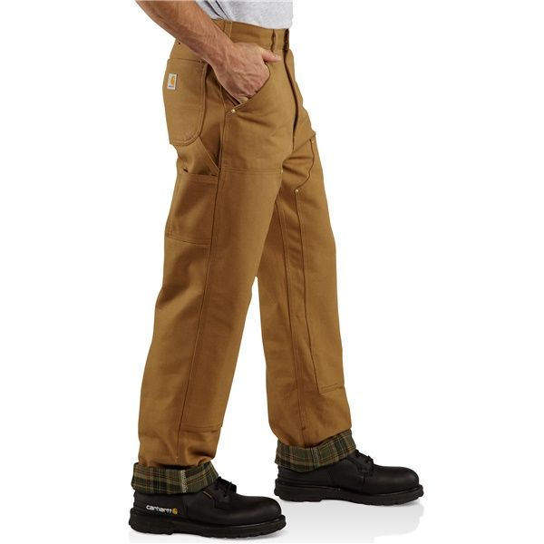 Carhartt Firm Duck Double-Front Dungaree Pants - Flannel Lined, Factory Seconds (For Men)