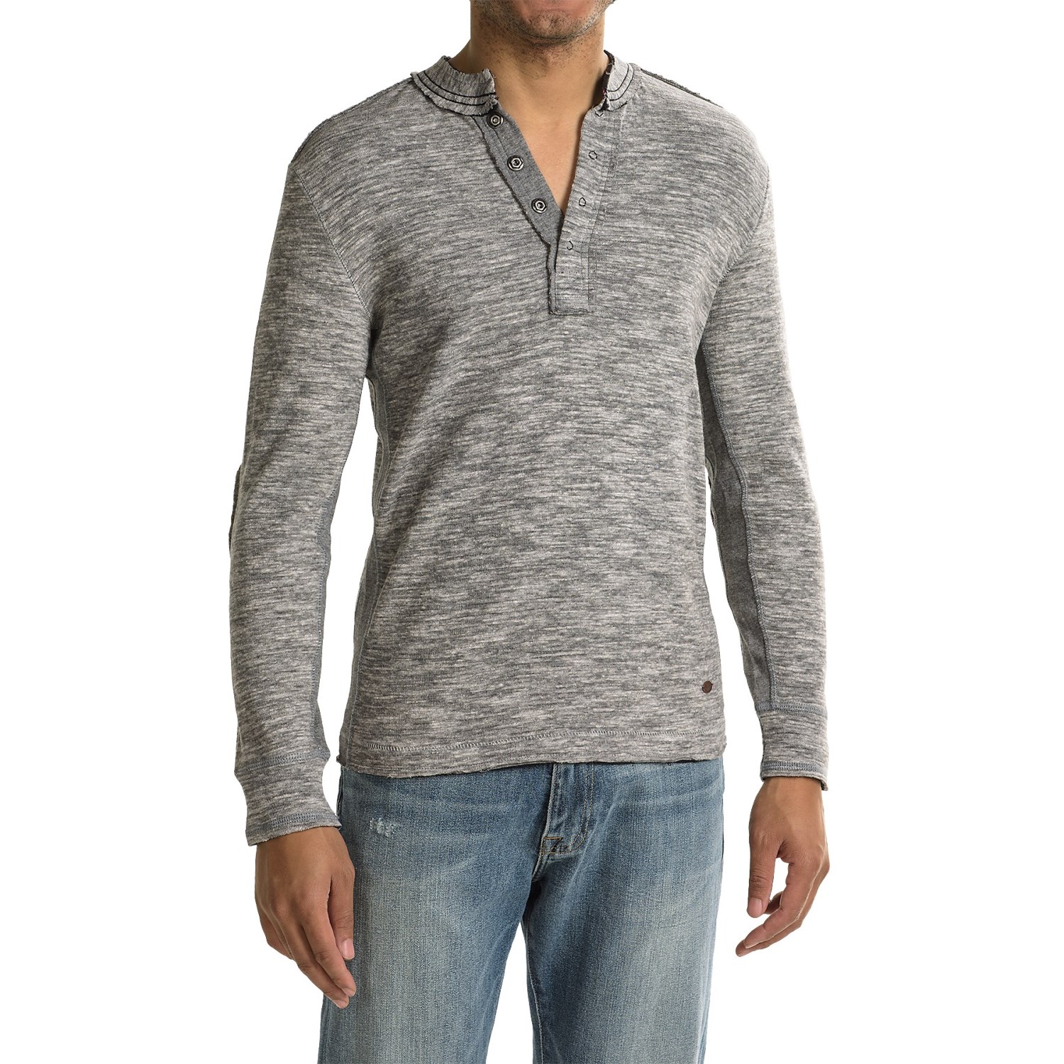 True Grit Double-Weave Snap Henley Shirt - Long Sleeve (For Men)