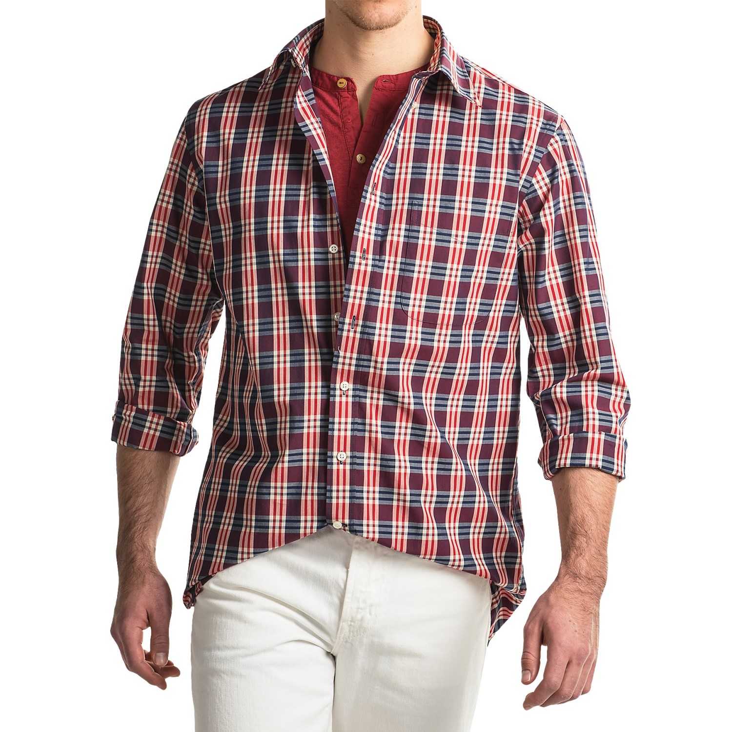 Viyella Checkered Sport Shirt - Cotton, Long Sleeve (For Men)