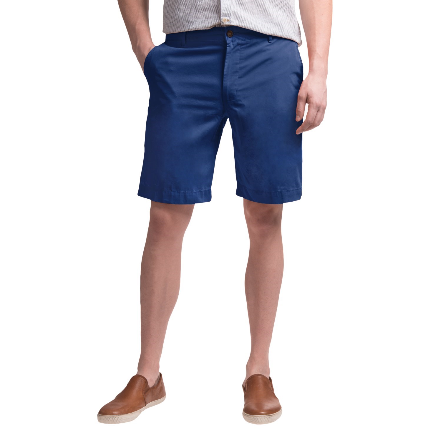 Reed Edward Summer Wash Cotton Shorts - Flat Front (For Men)