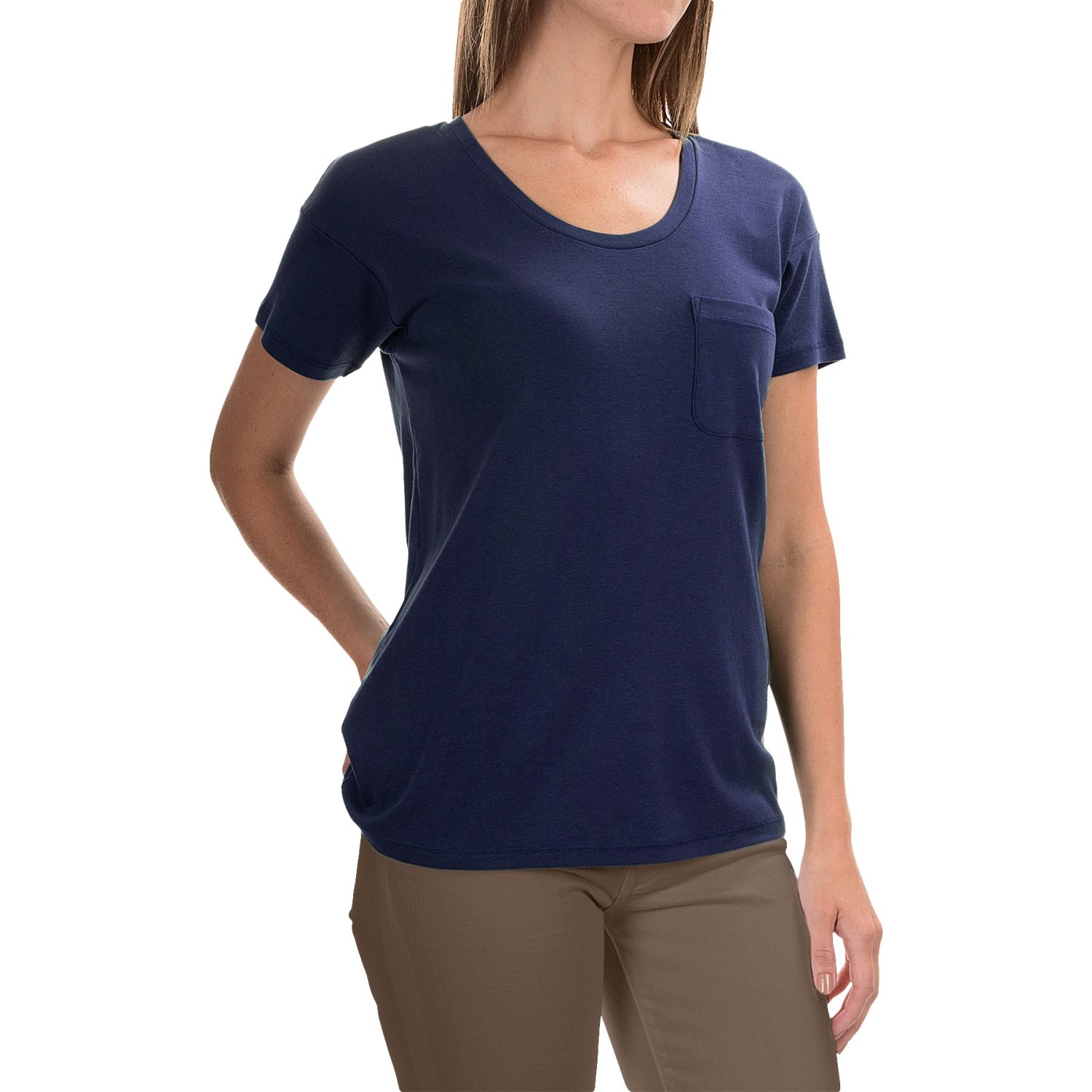 Lilla P Boyfriend T-Shirt - Pima Cotton, Short Sleeve (For Women)