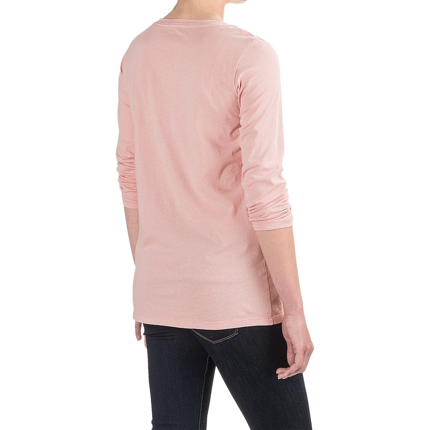 Six-Button Pima Cotton Henley Shirt - Long Sleeve (For Women)