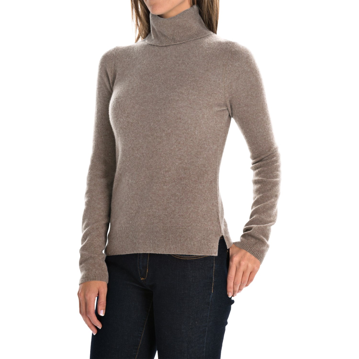 Adrienne Vittadini Cashmere Turtleneck Sweater (For Women)