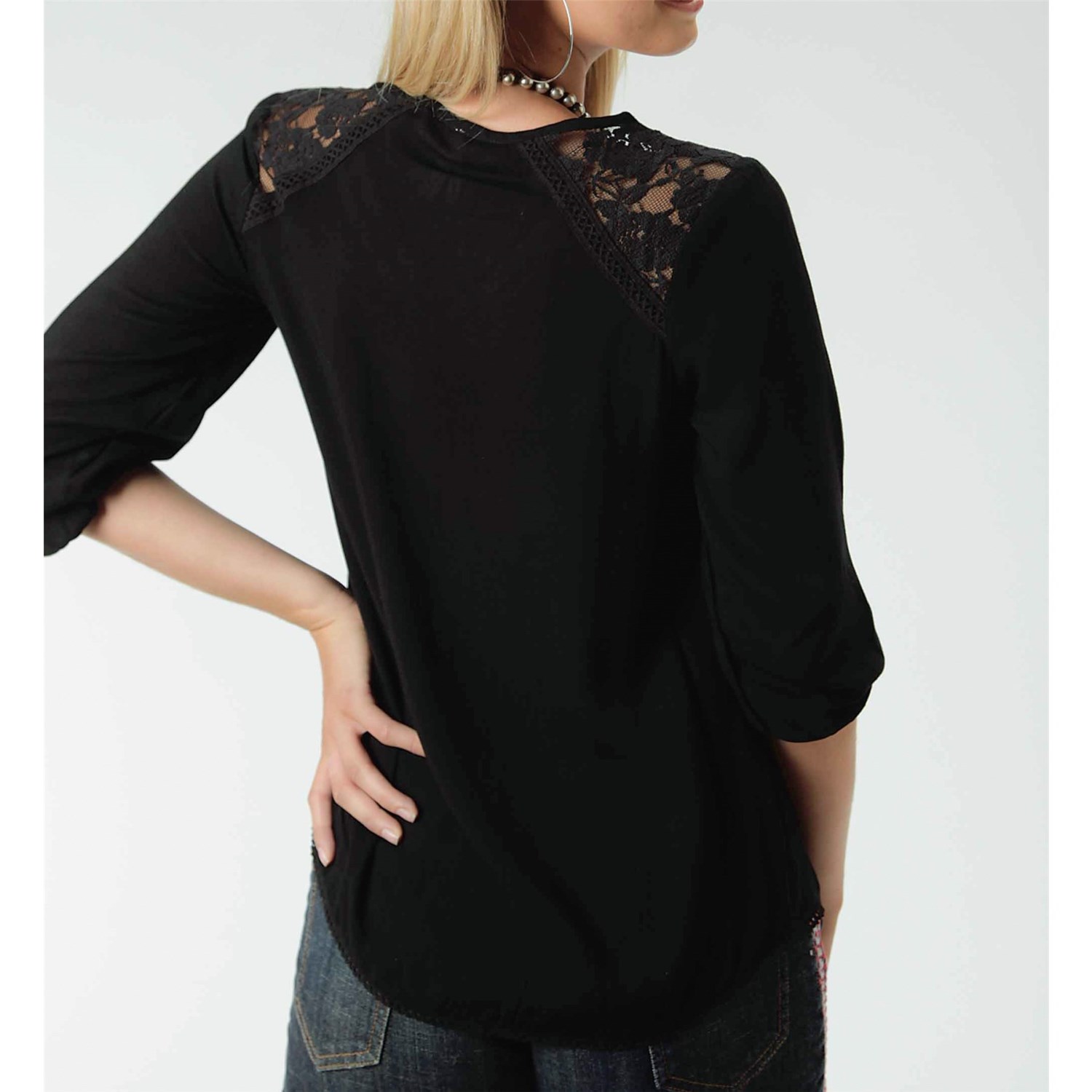 Roper Rayon Peasant Top - 3/4 Sleeve (For Women)