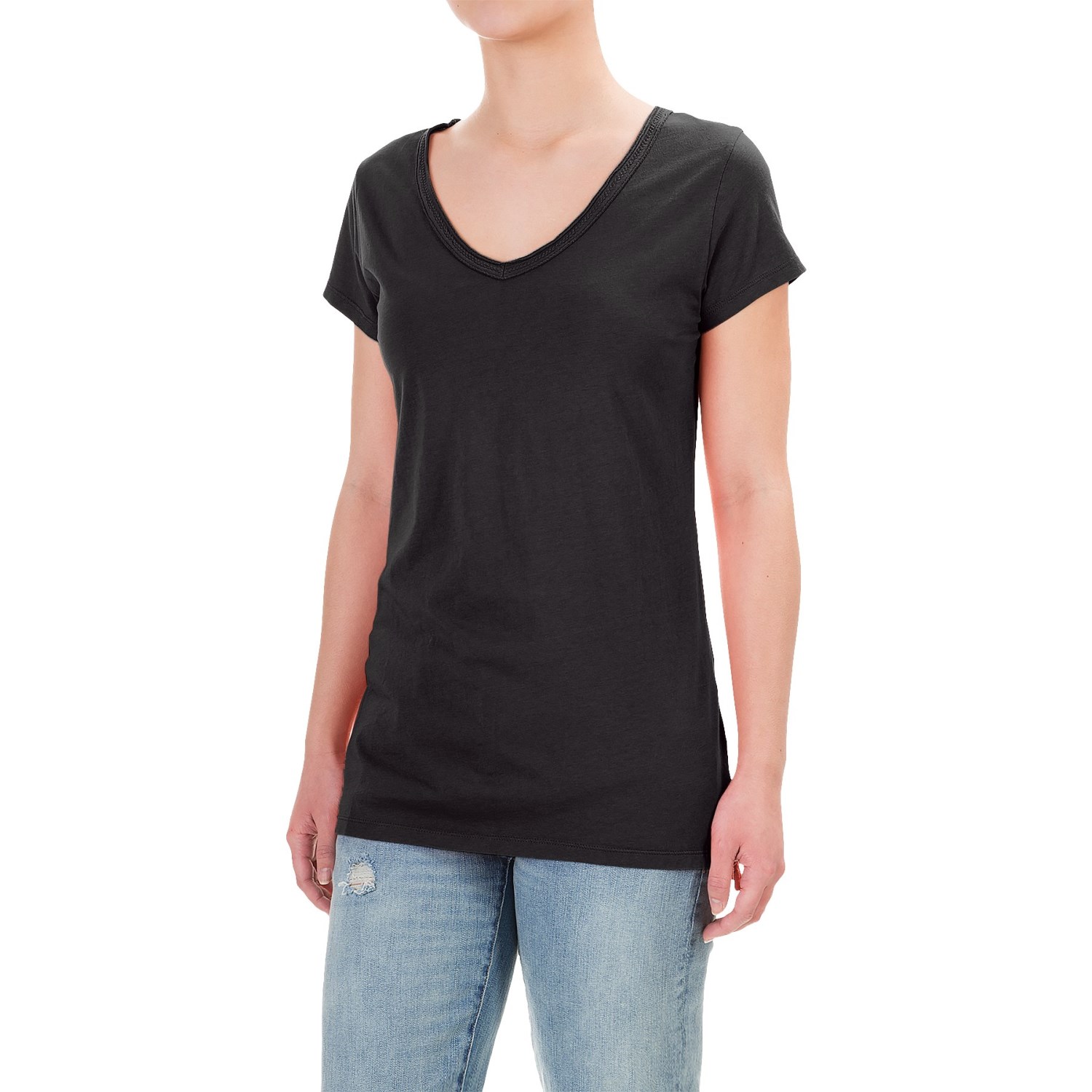 dylan Luxe T-Shirt - V-Neck, Short Sleeve (For Women)