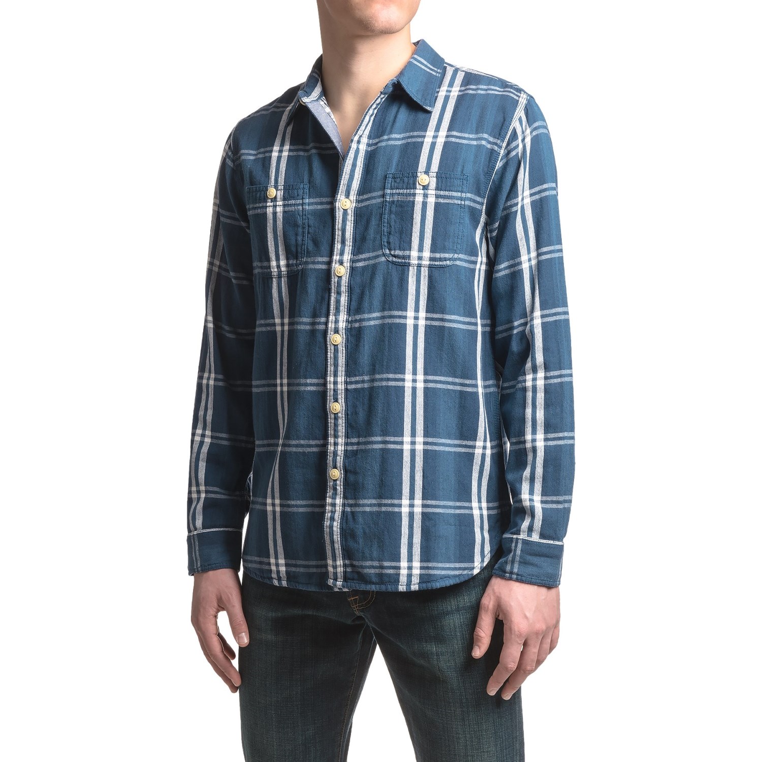 True Grit Big Sur Double Light Indigo Shirt - Long Sleeve (For Men)