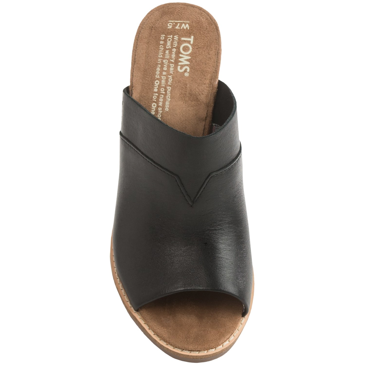 TOMS Majorica Perforated Suede Mules - Peep Toe (For Women)