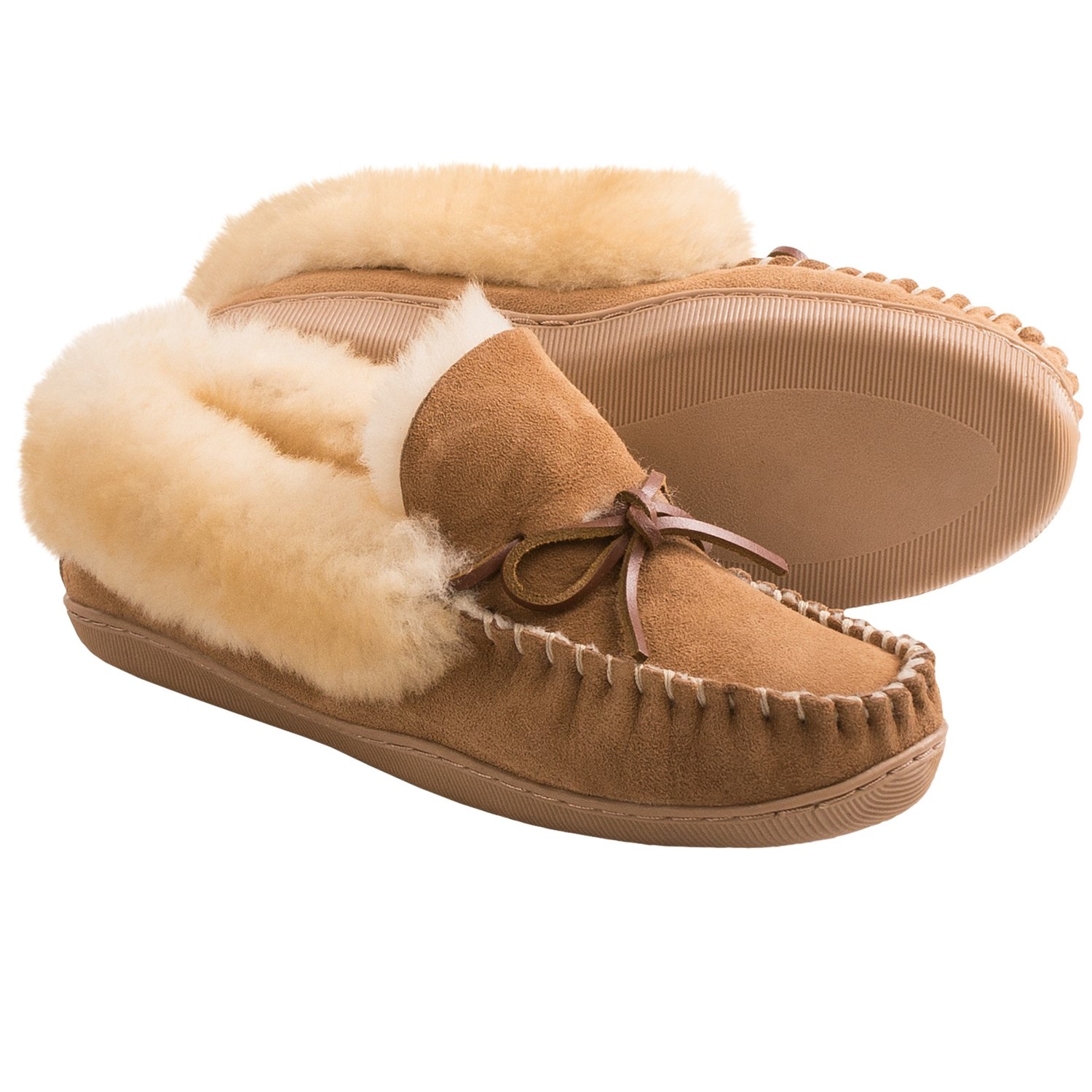 Clarks Double-Faced Shearling Moc Slippers (For Women)