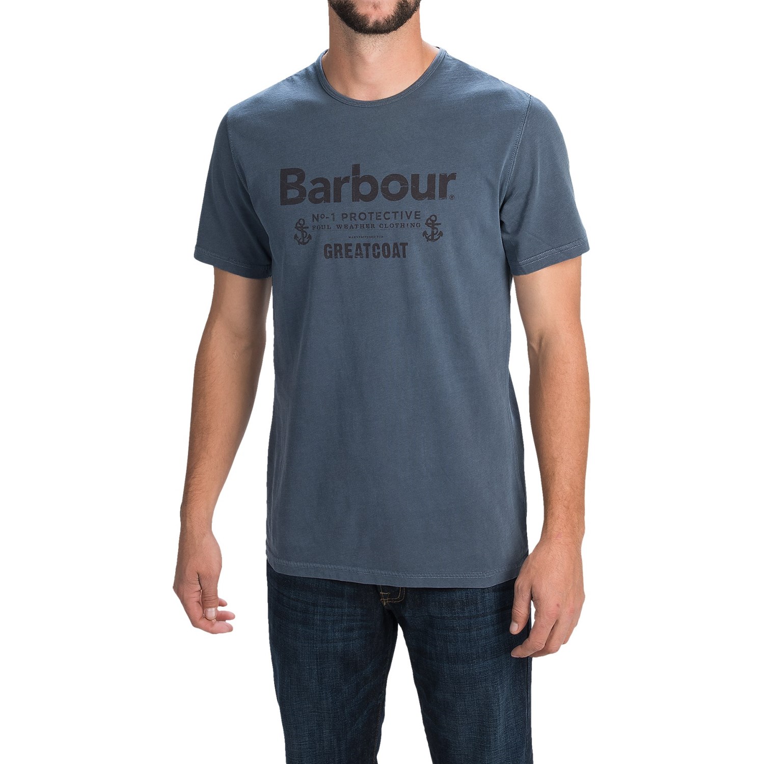 Barbour Printed Cotton Knit T-Shirt - Short Sleeve (For Men)