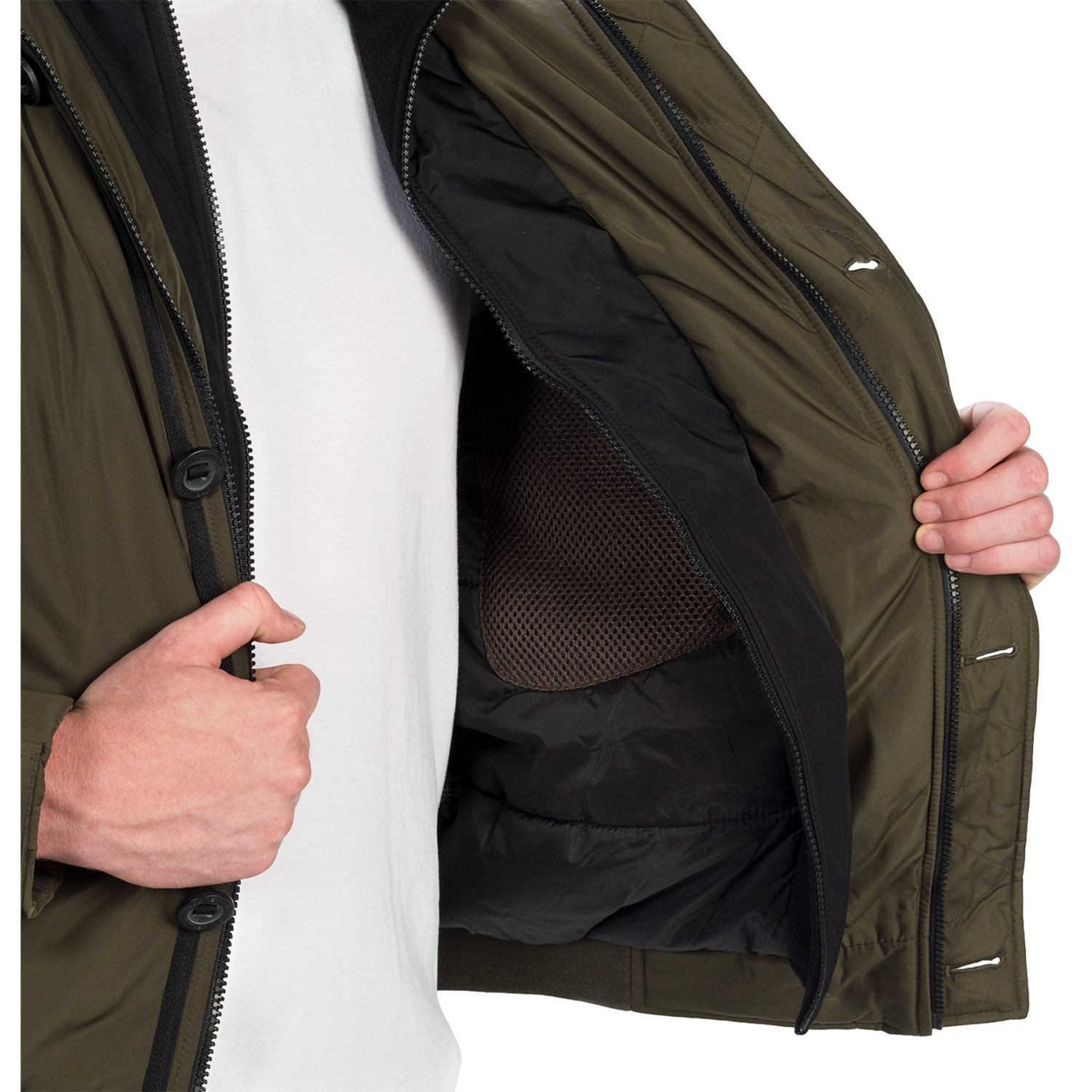 Weatherproof Hooded Bomber Jacket - Insulated (For Men)