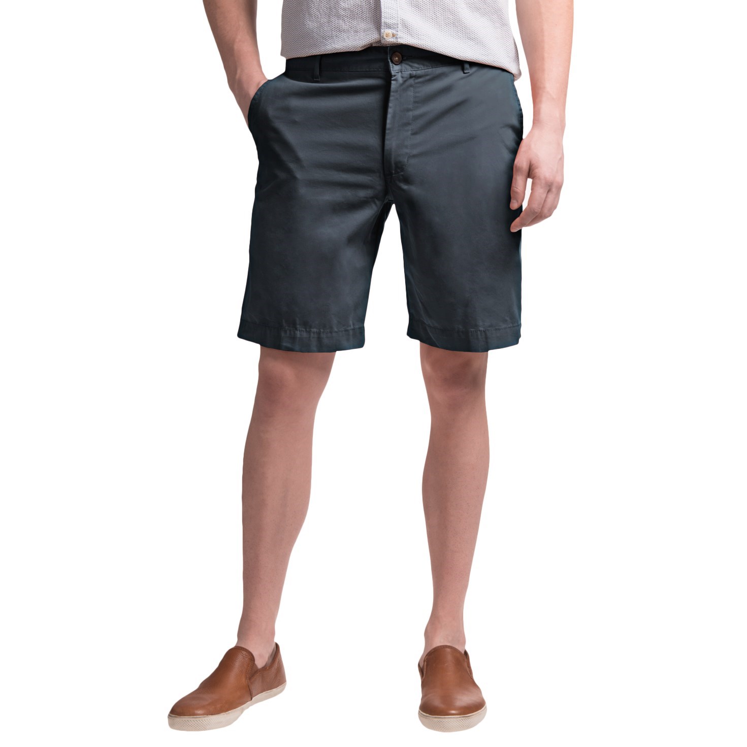 Reed Edward Summer Wash Cotton Shorts - Flat Front (For Men)