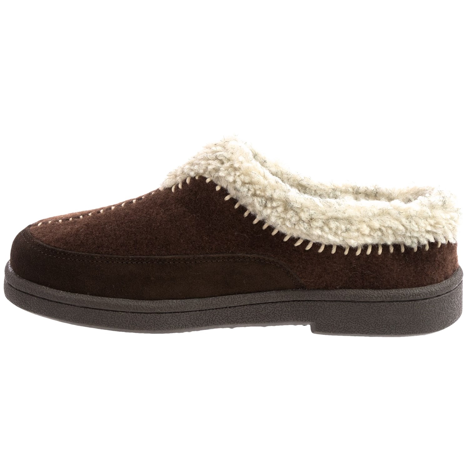 Clarks Whipstitch Clog Slippers - Fleece Lined (For Women)