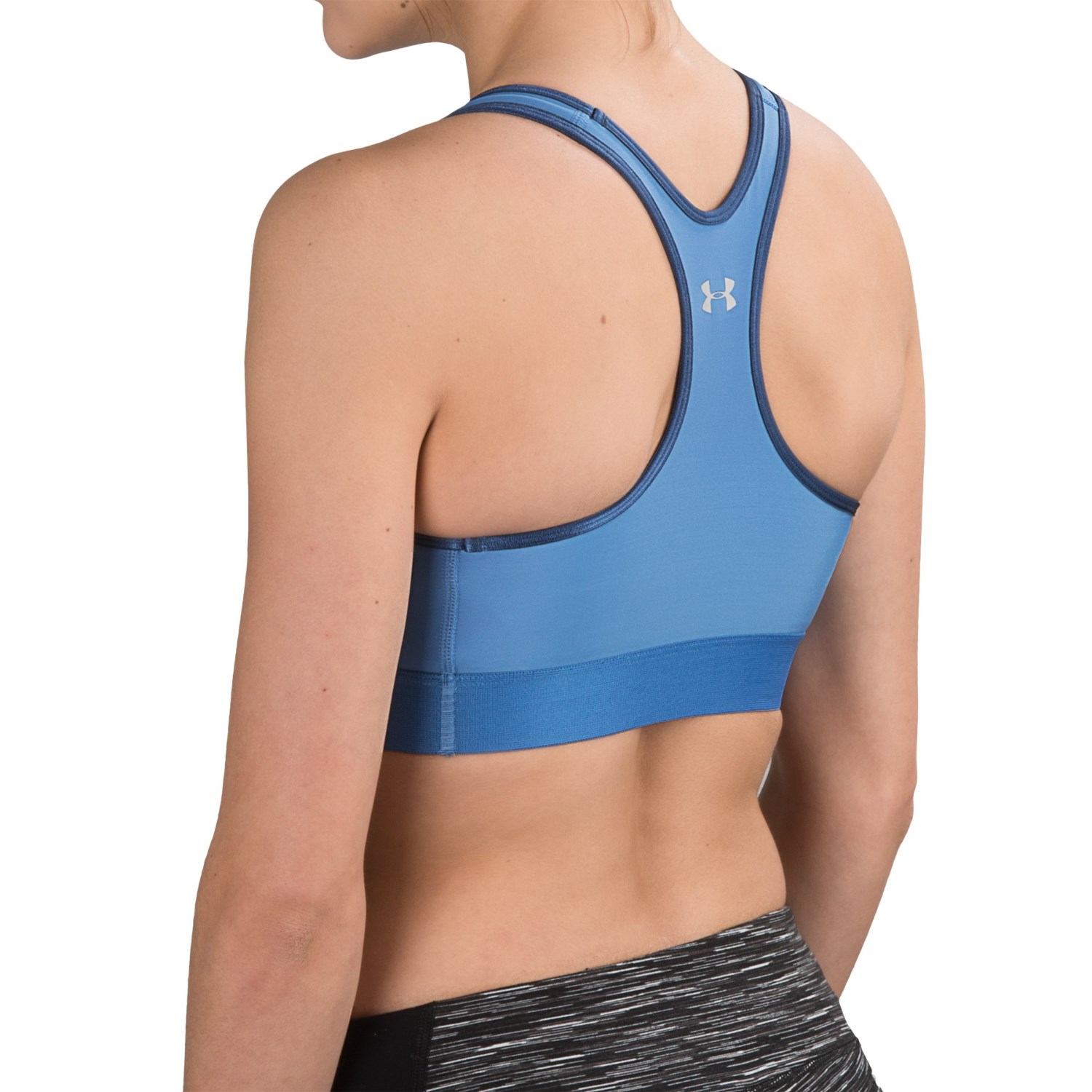 Under Armour Armour Mid Solid Print Sports Bra - Racerback, Medium Impact (For Women)